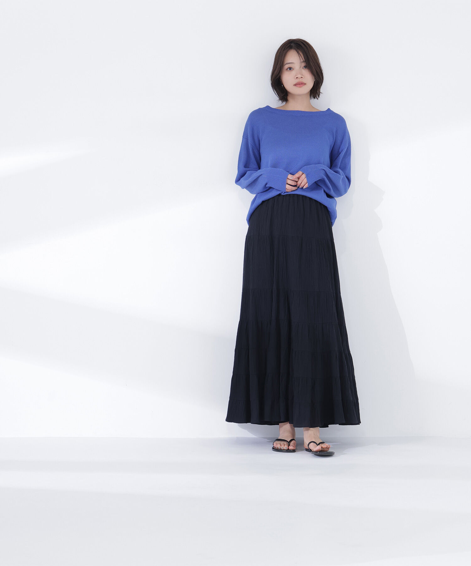  「ドライタッチ2wayネックニット」|ニット・セーター|