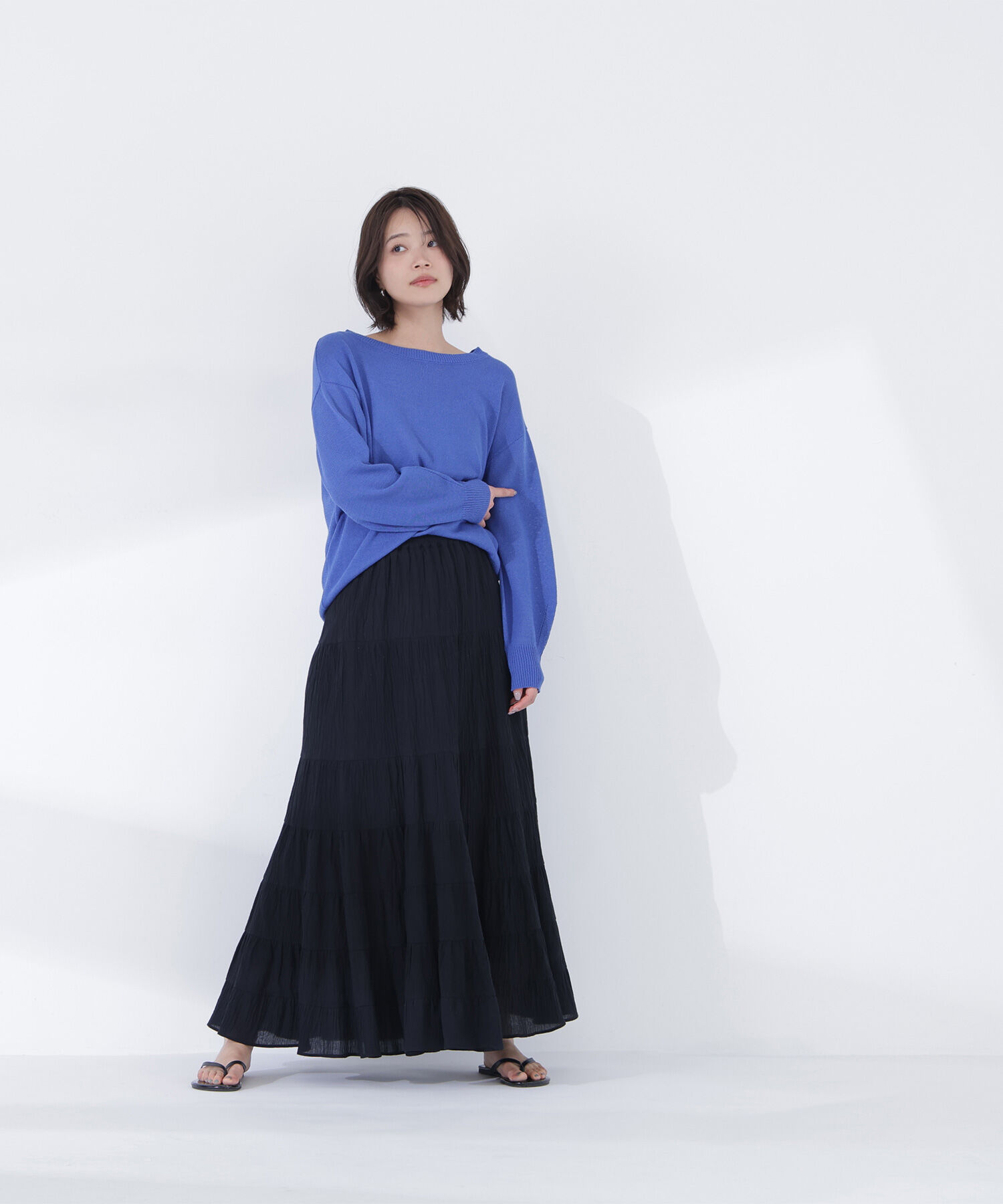  「ドライタッチ2wayネックニット」|ニット・セーター|