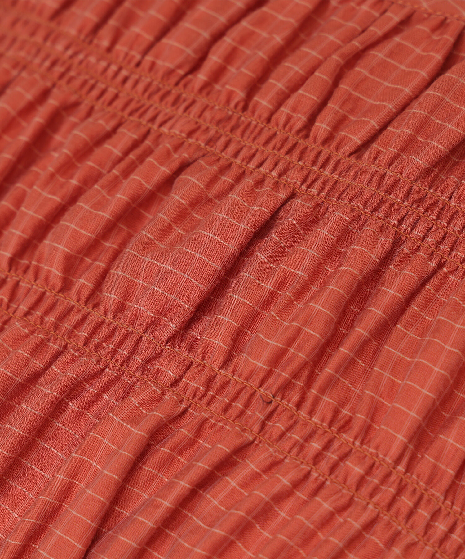  「シアーチェックギャザーワンピース」|ワンピース|