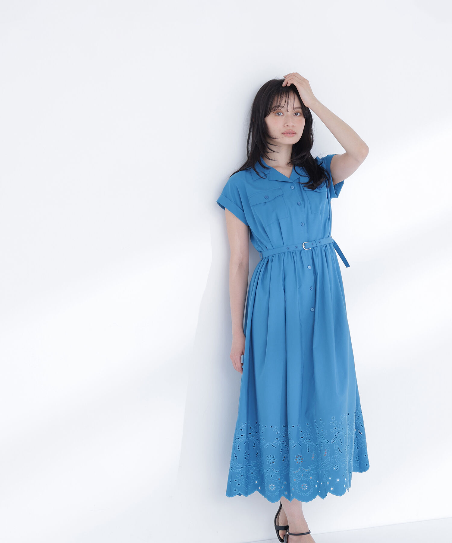  「スカラレースシャツワンピース」|ワンピース|ピーコックブ 1