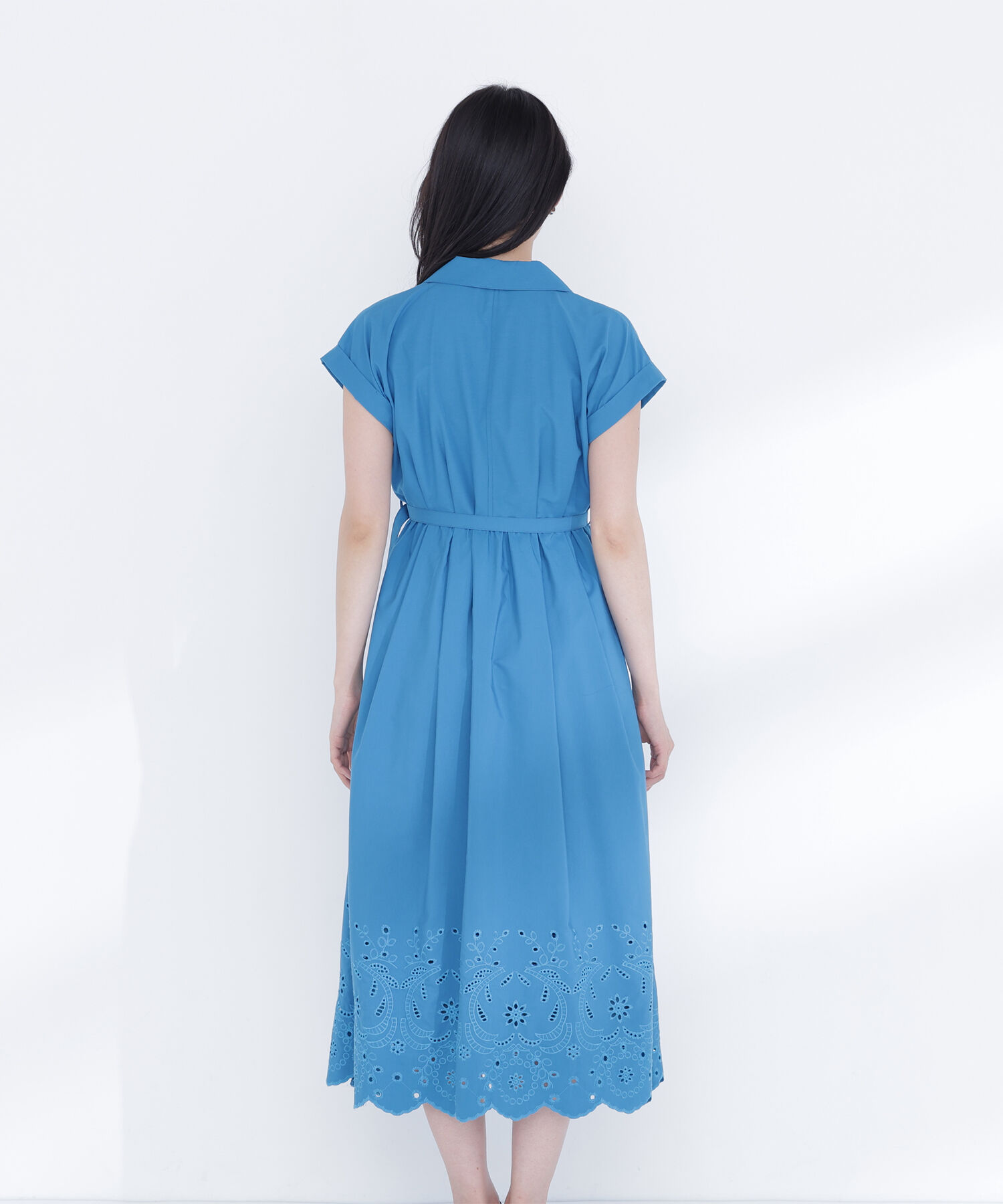  「スカラレースシャツワンピース」|ワンピース|