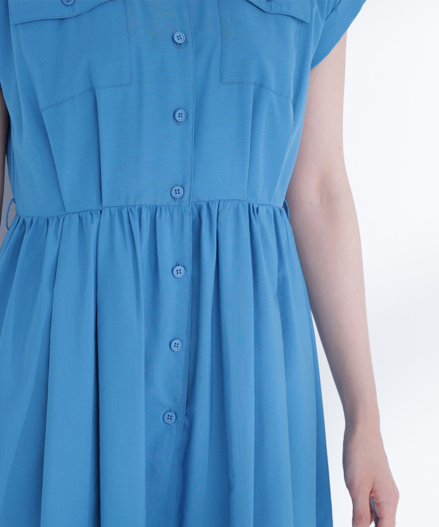  「スカラレースシャツワンピース」|ワンピース|