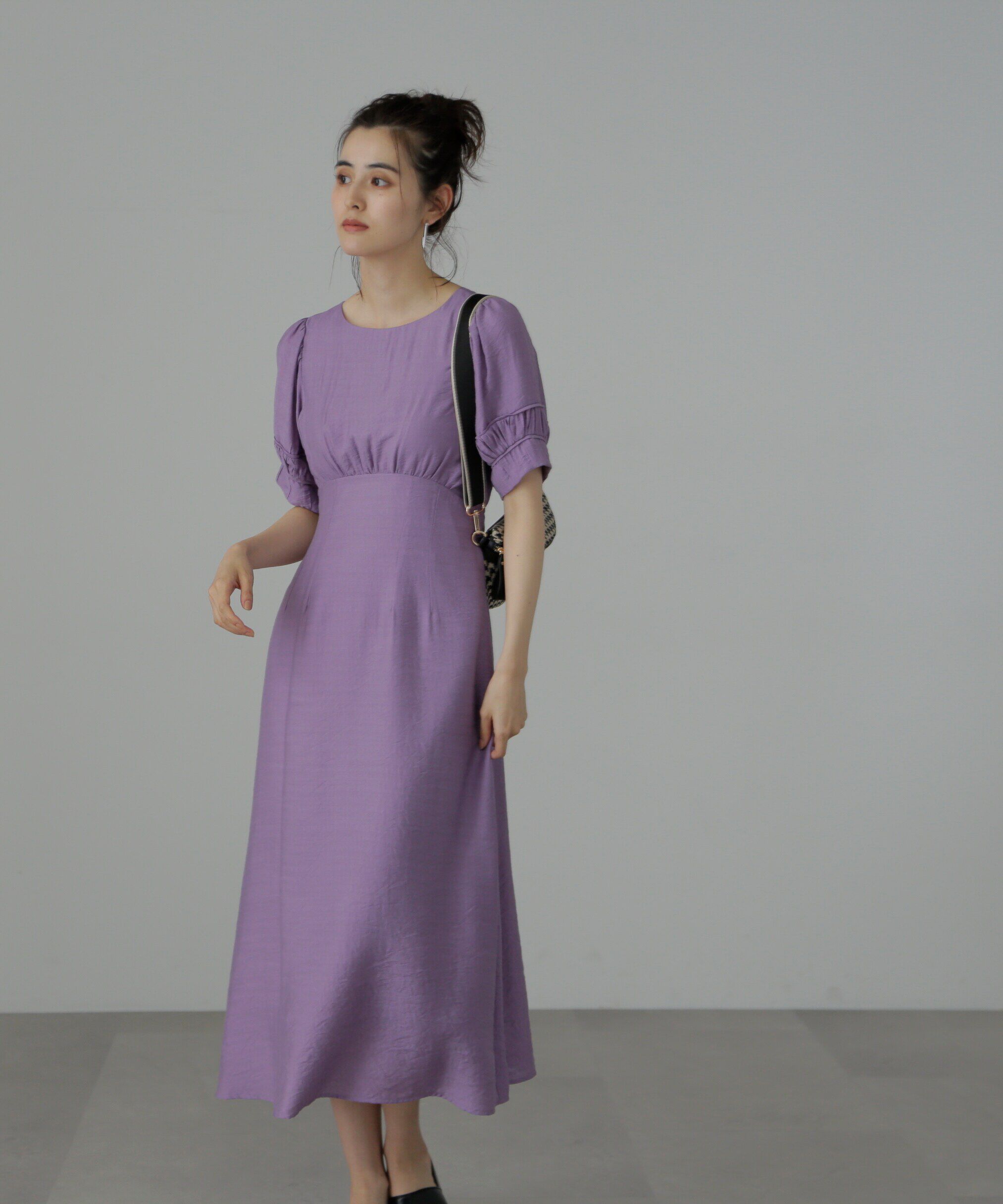  「パフスリーブバックリボンワンピース」|ワンピース|