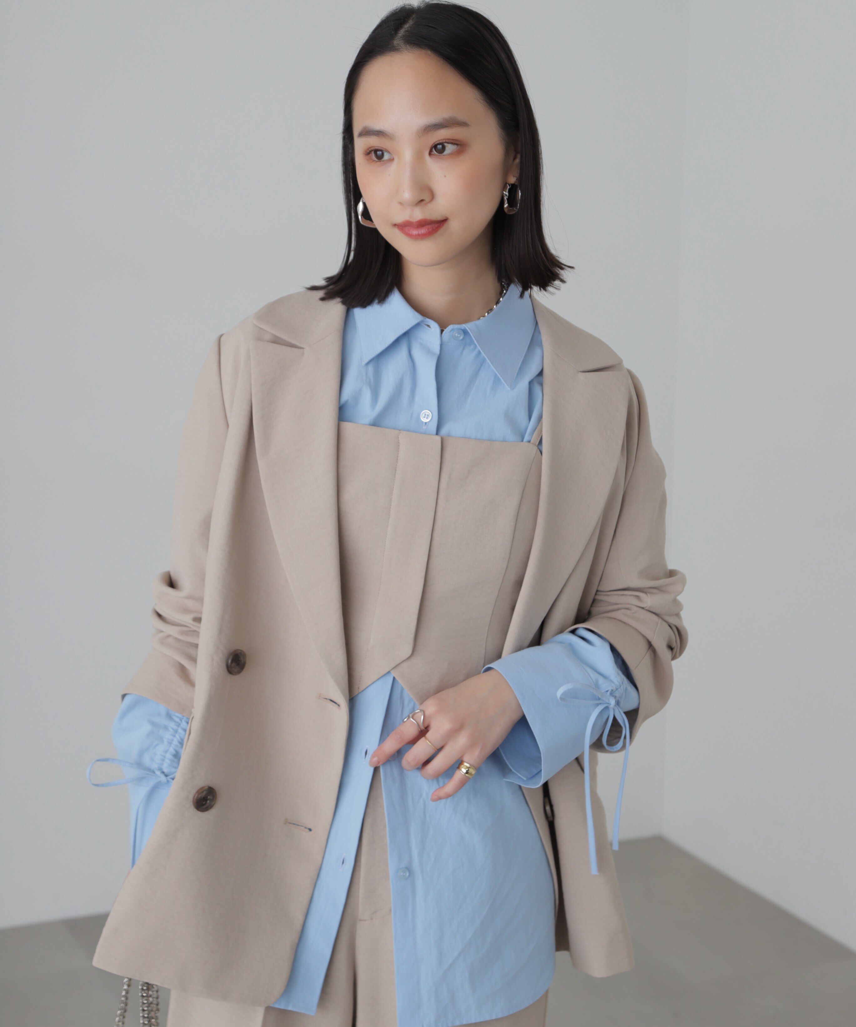  「[低身長サイズ/Sシリーズ]気流染めダブルジャケット」|その他|