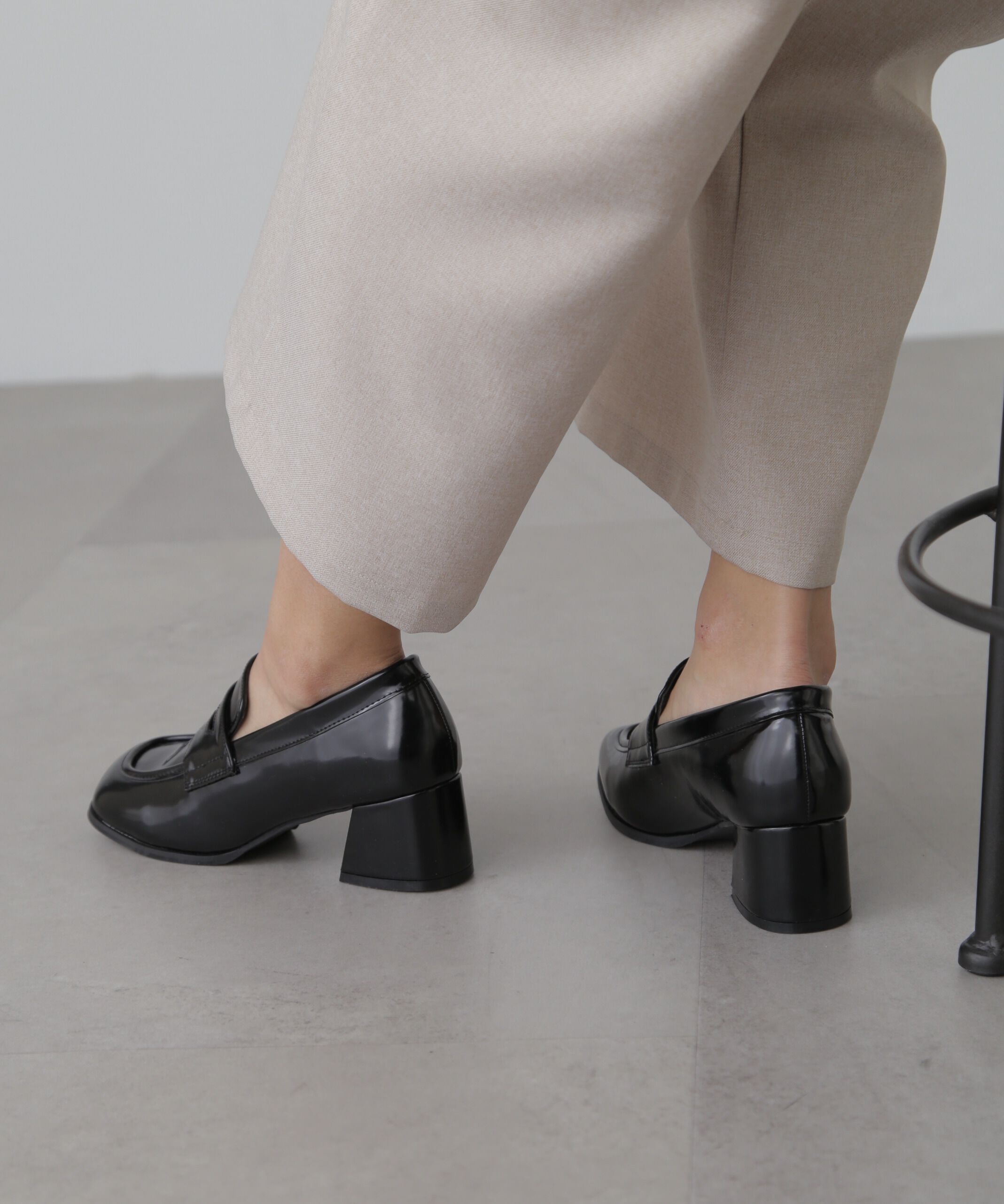  「ヒールローファー」|その他|ブラック