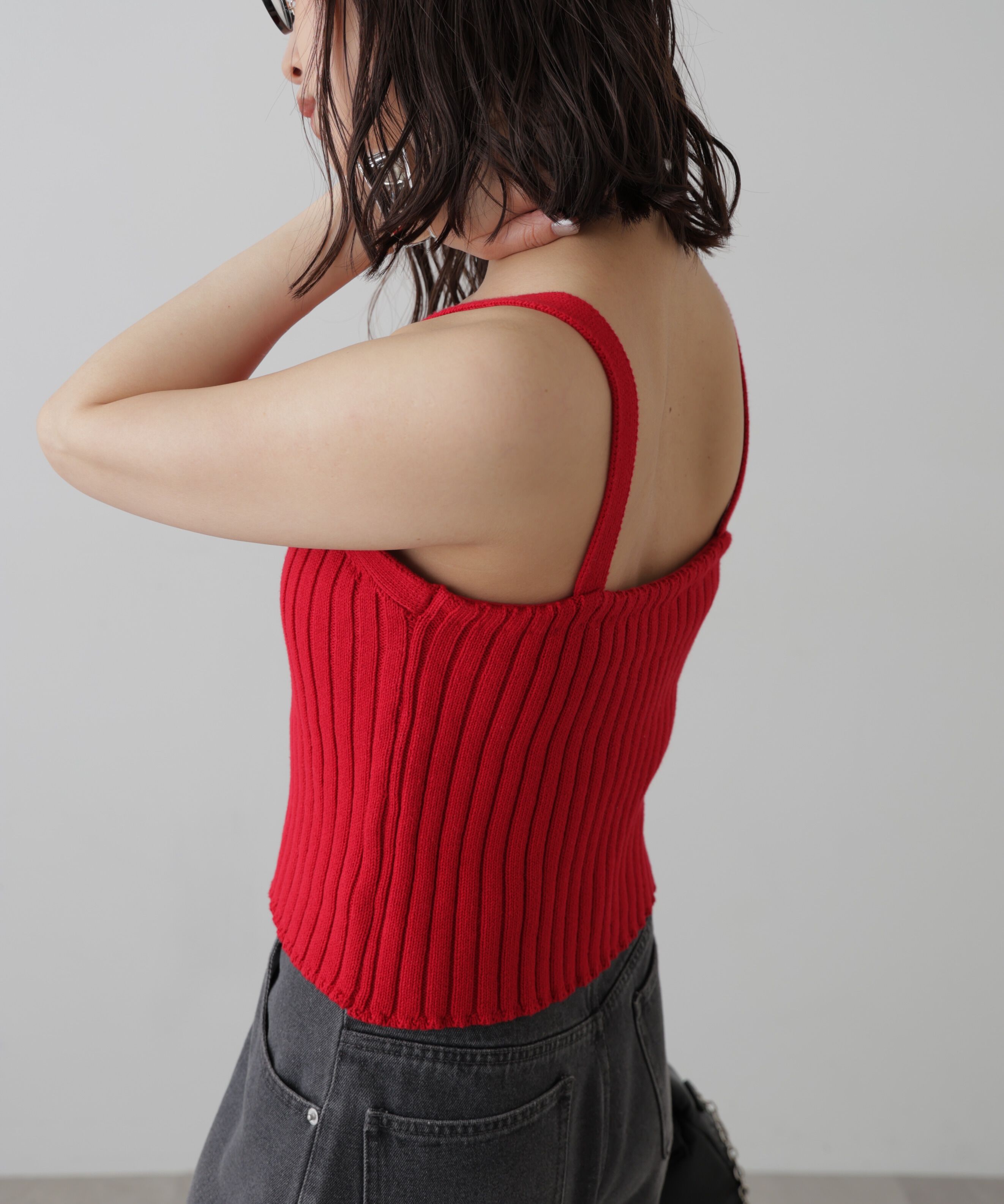  「リブニットタンクトップ」|ニット・セーター|