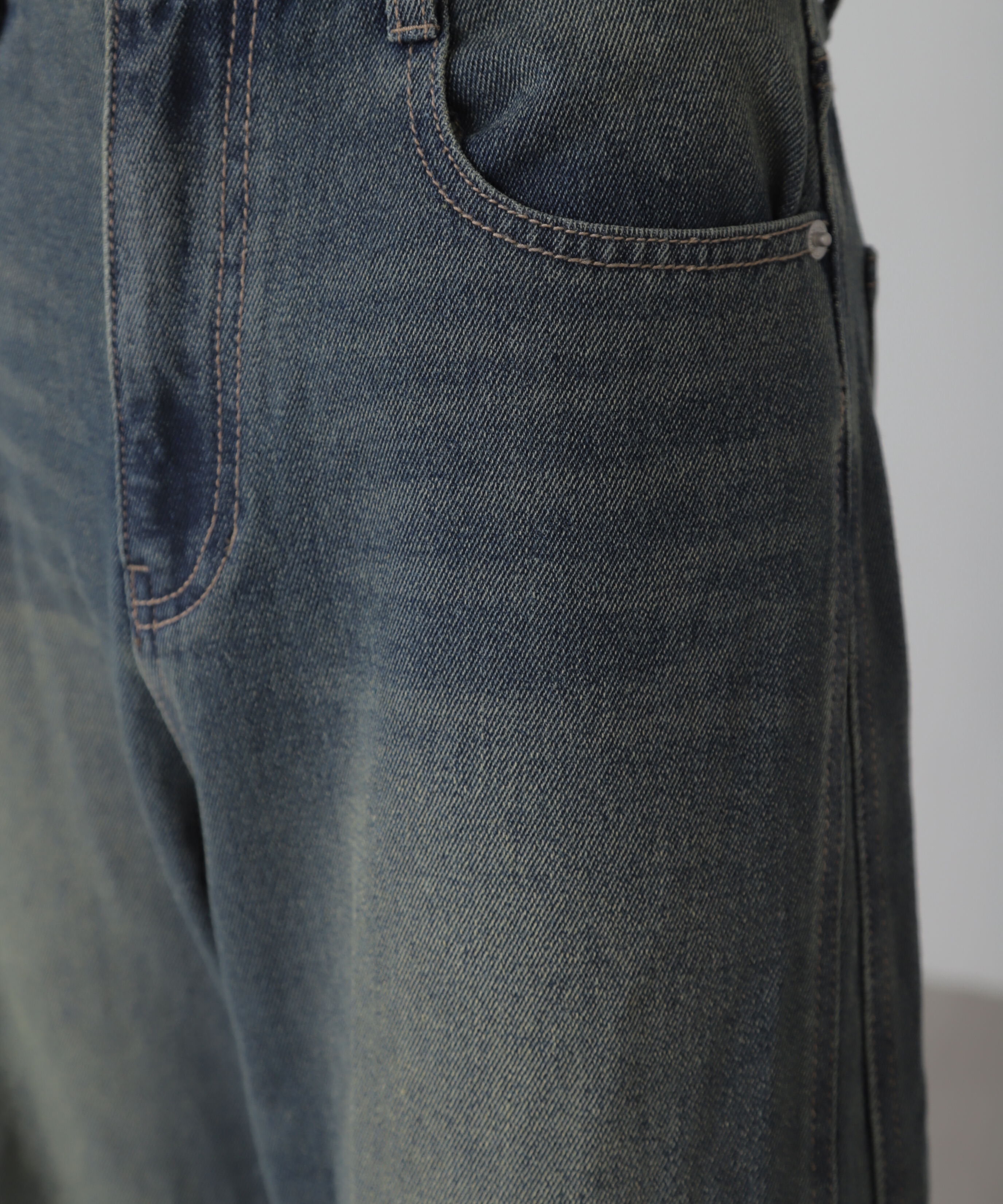  「[XS-Lサイズ展開]サイドパネルヴィンテージライクワイドデニム」|その他|