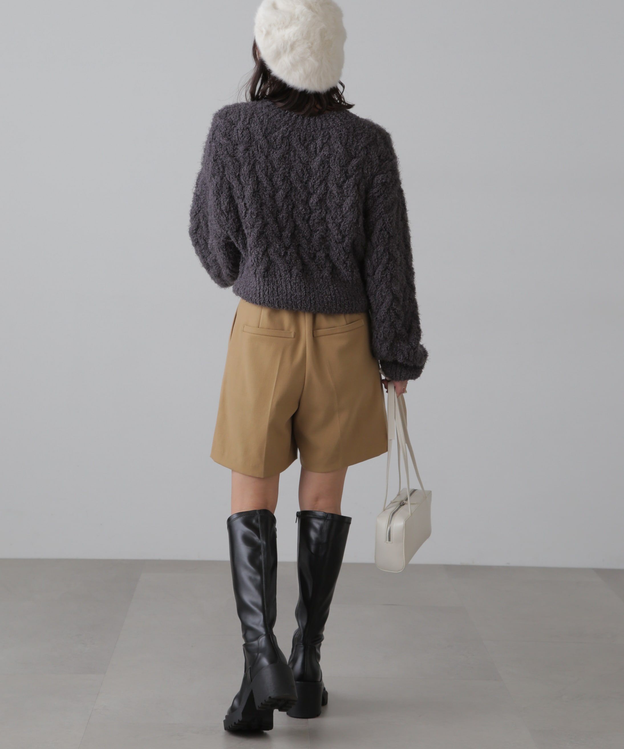  「シャギーケーブルニット」|ニット・セーター|