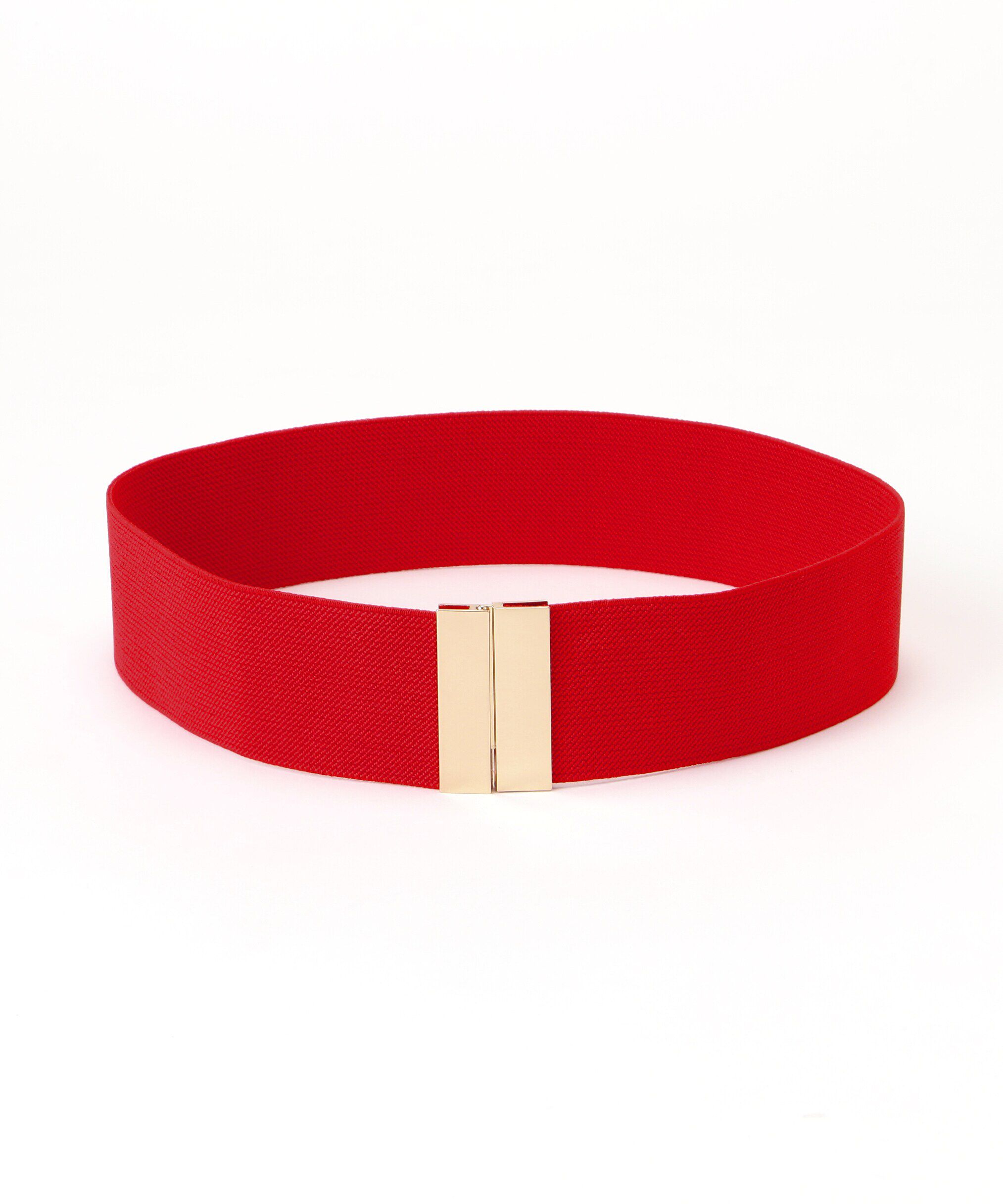  「ダブルライン太ゴムベルト」|ハンカチ|レッド