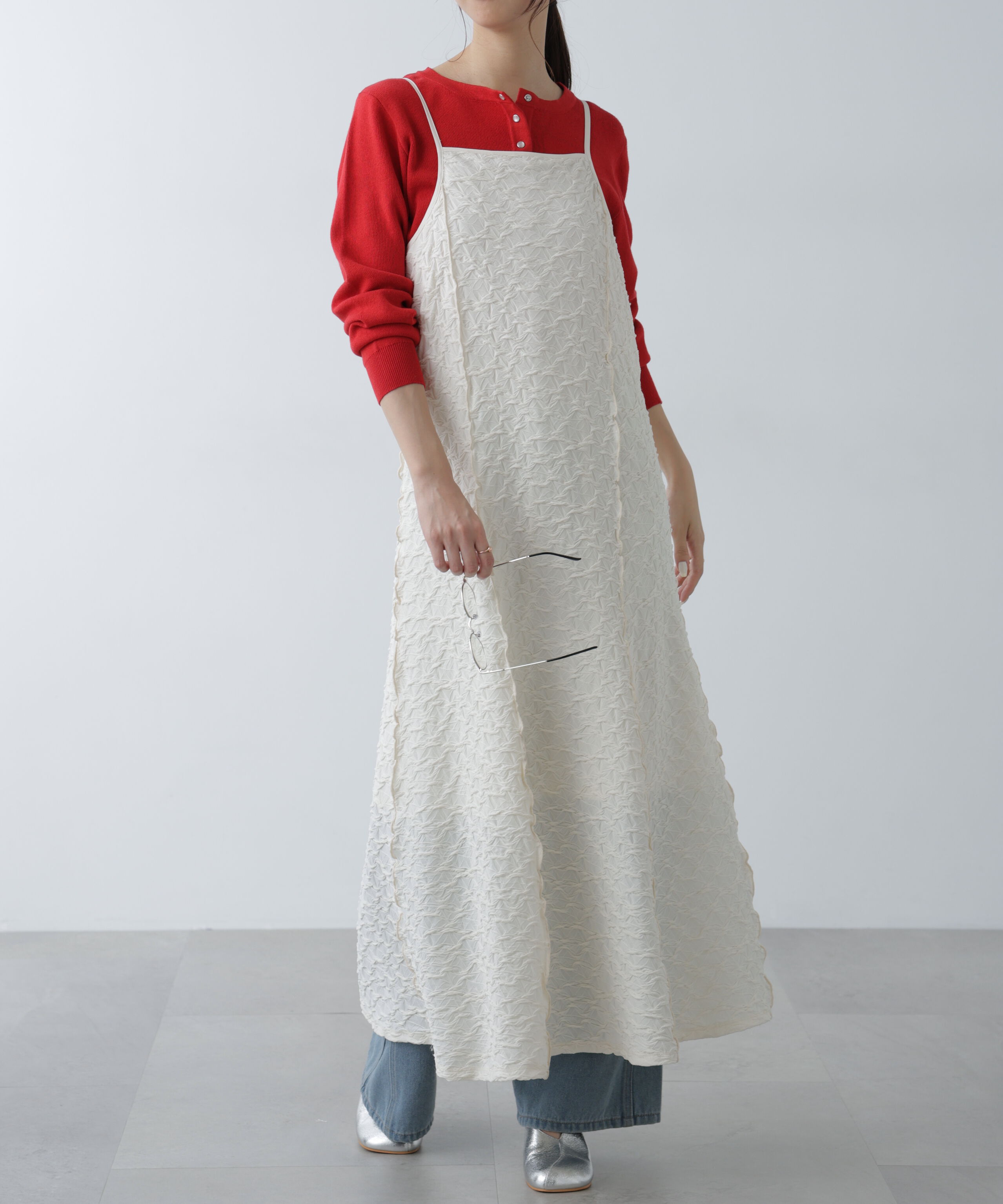  「パネルフレアキャミワンピース」|ワンピース|