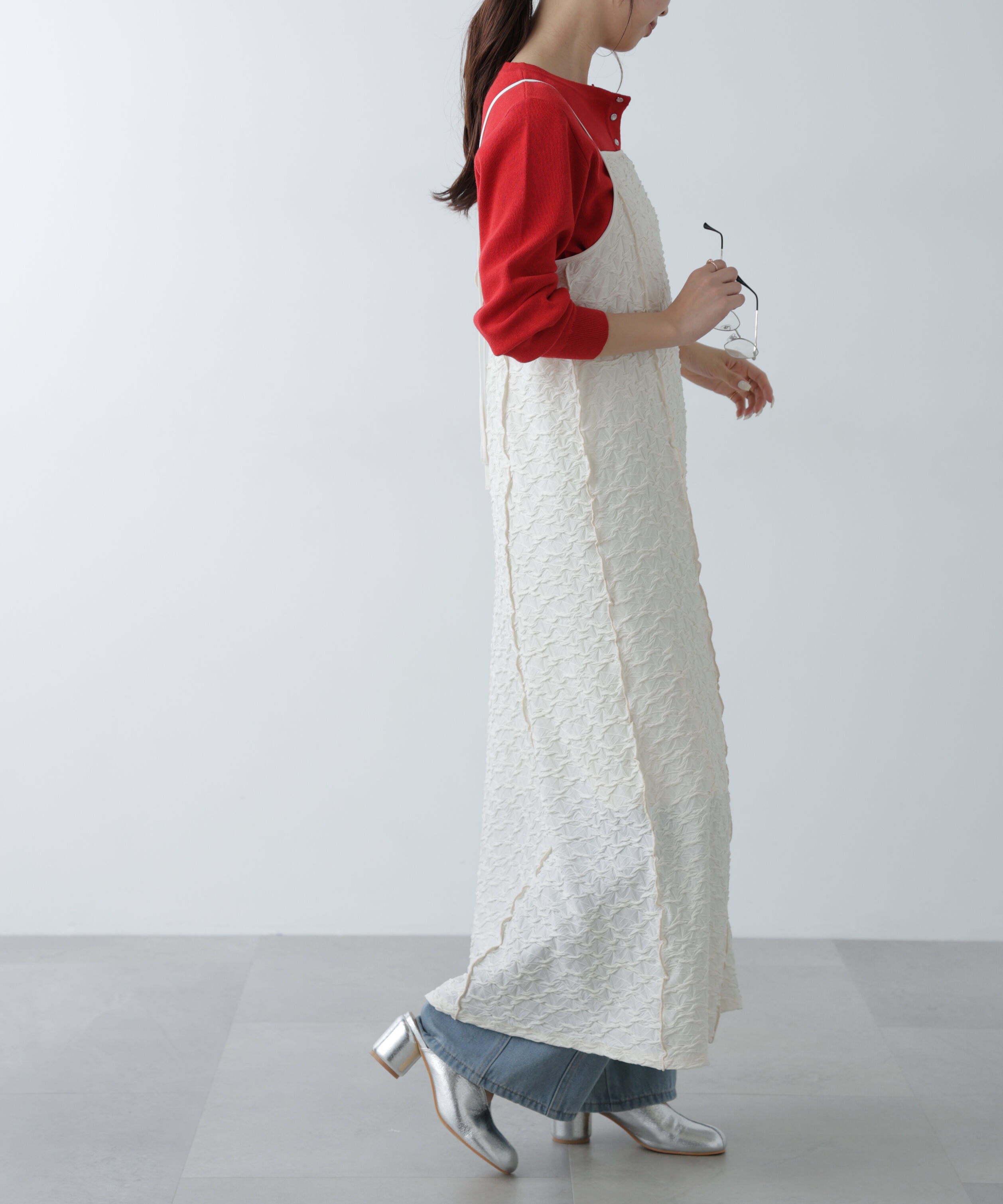  「パネルフレアキャミワンピース」|ワンピース|