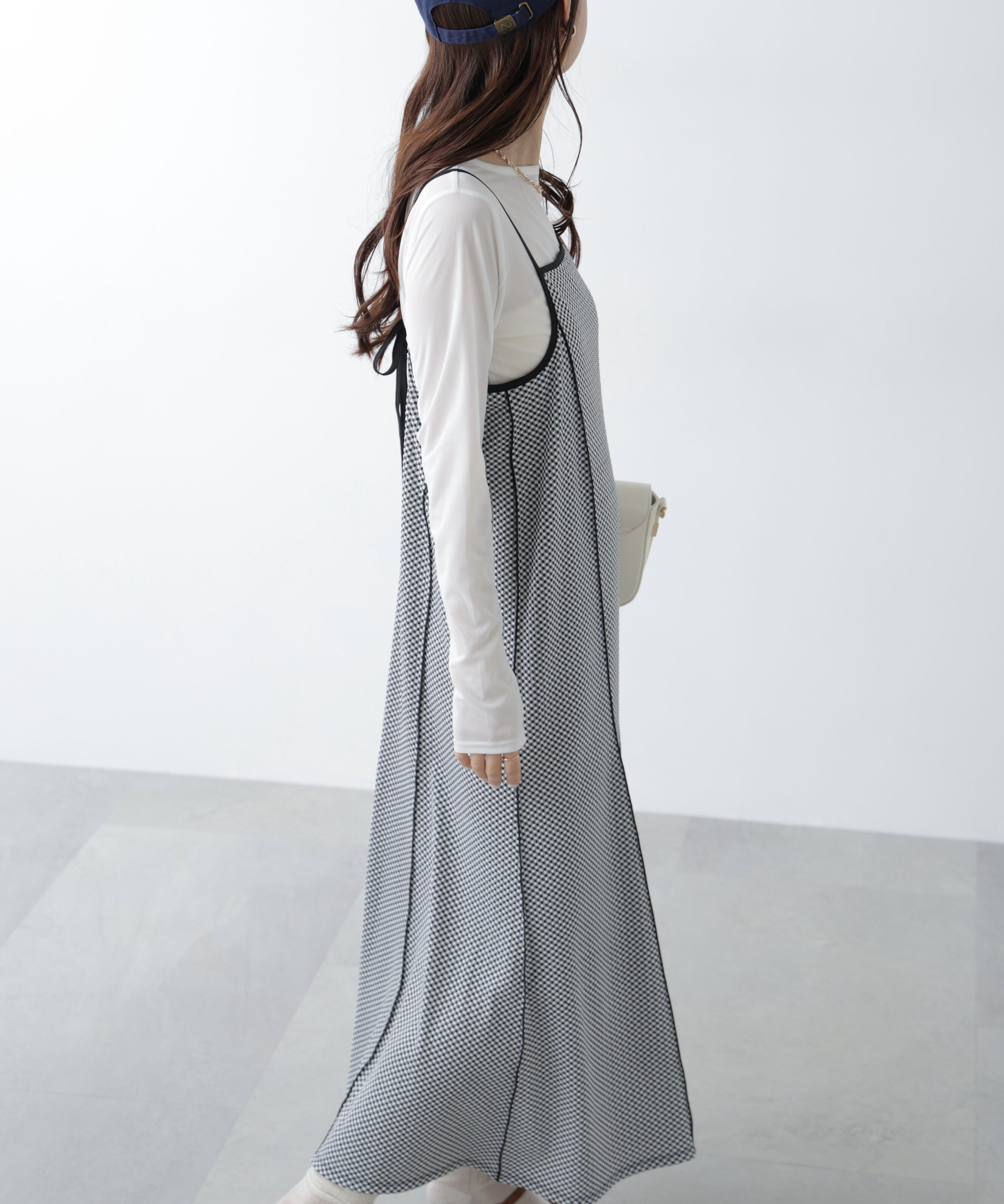  「パネルフレアキャミワンピース」|ワンピース|