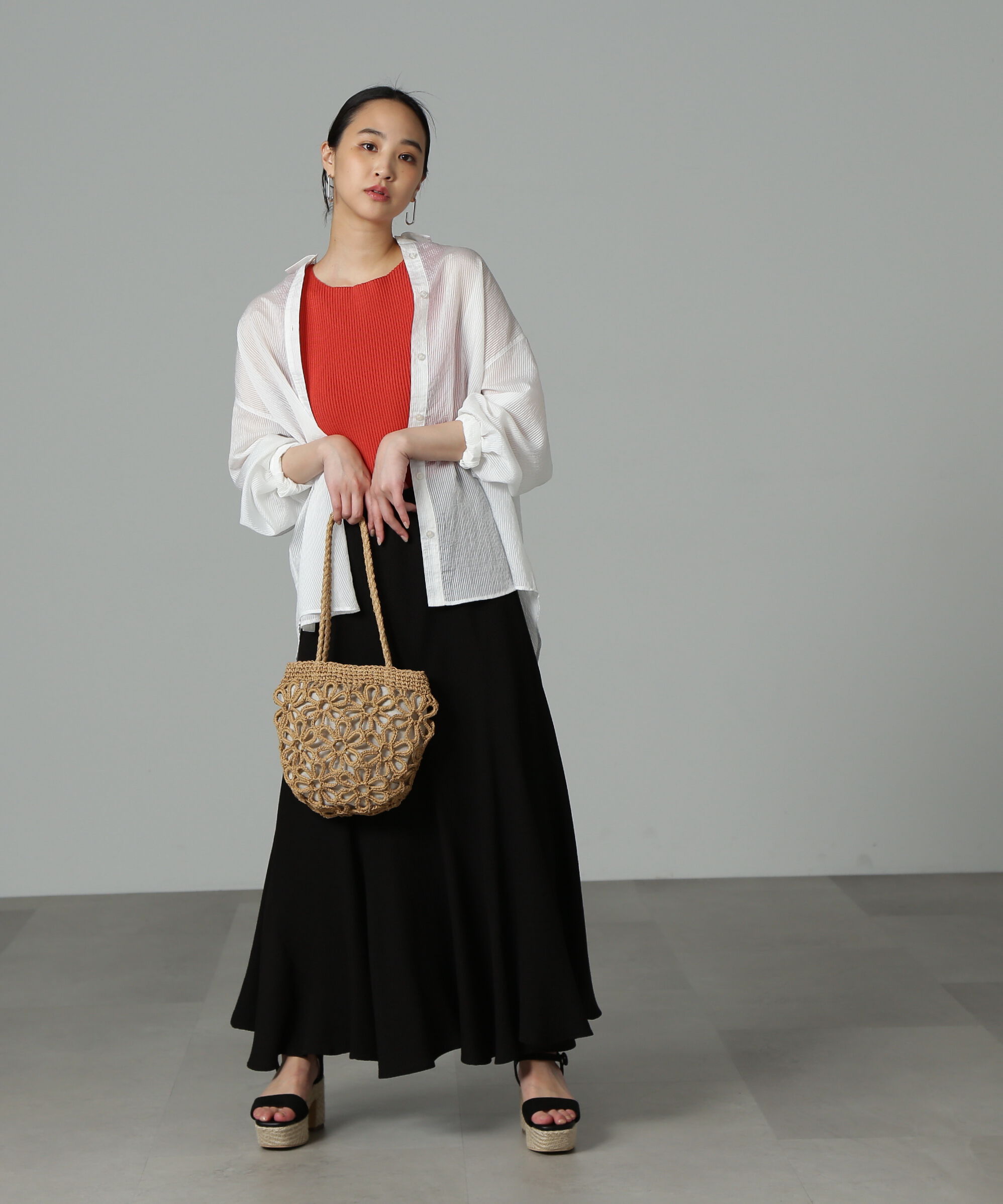  「シアーストライプオーバーシャツ」|シャツ・ブラウス|