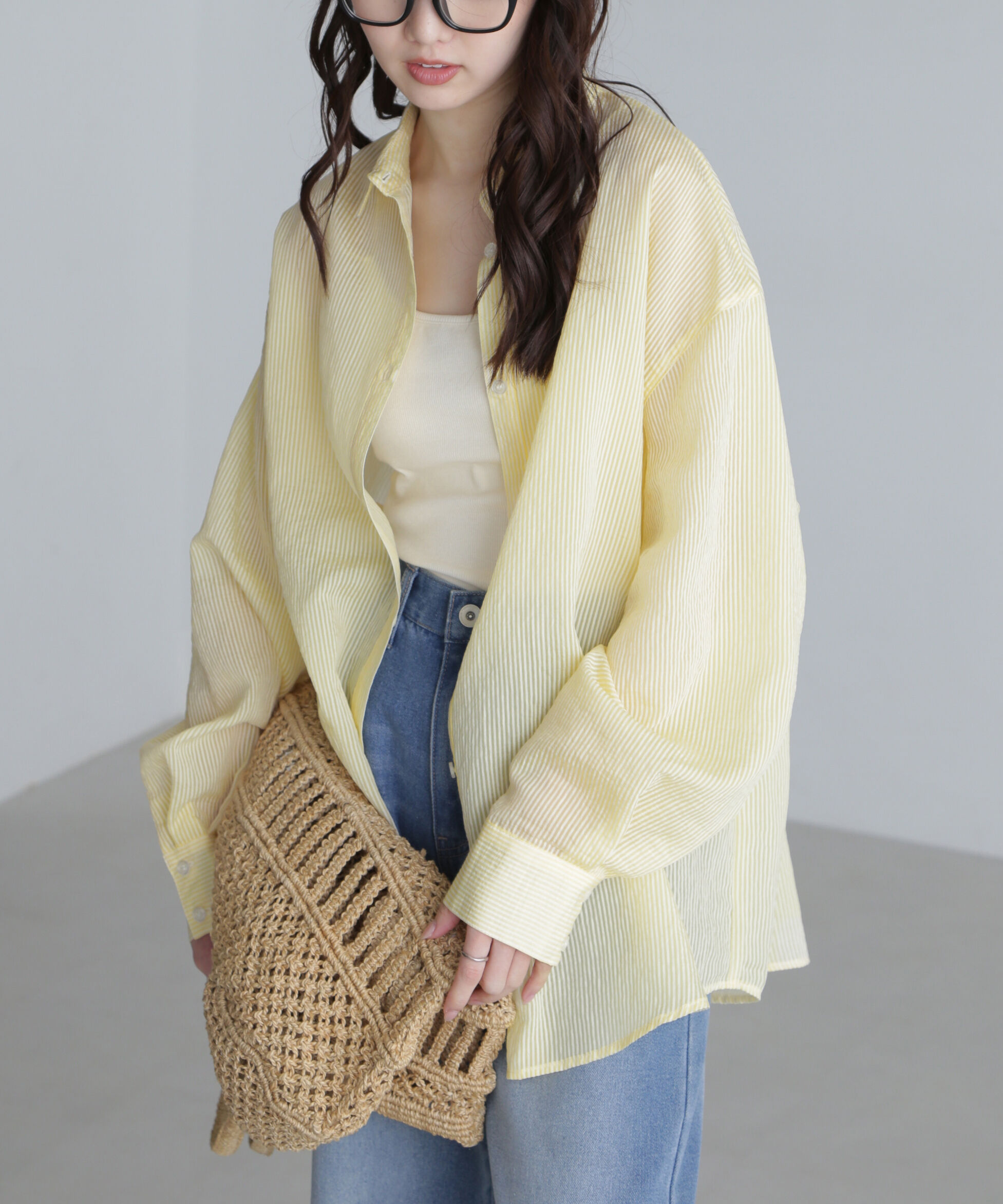  「シアーストライプオーバーシャツ」|シャツ・ブラウス|イエロースト 1