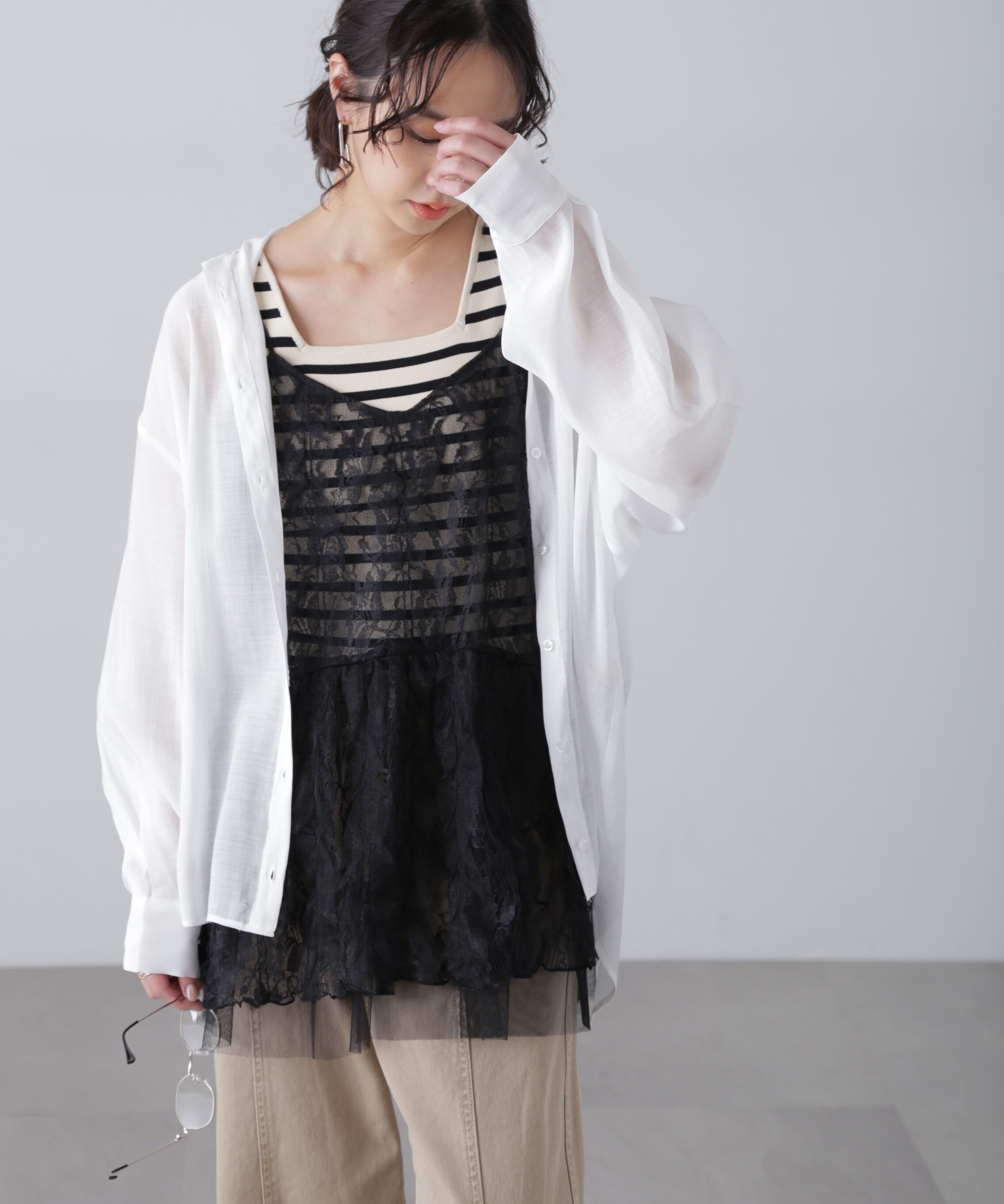  「ローティアードレースチュニック」|シャツ・ブラウス|