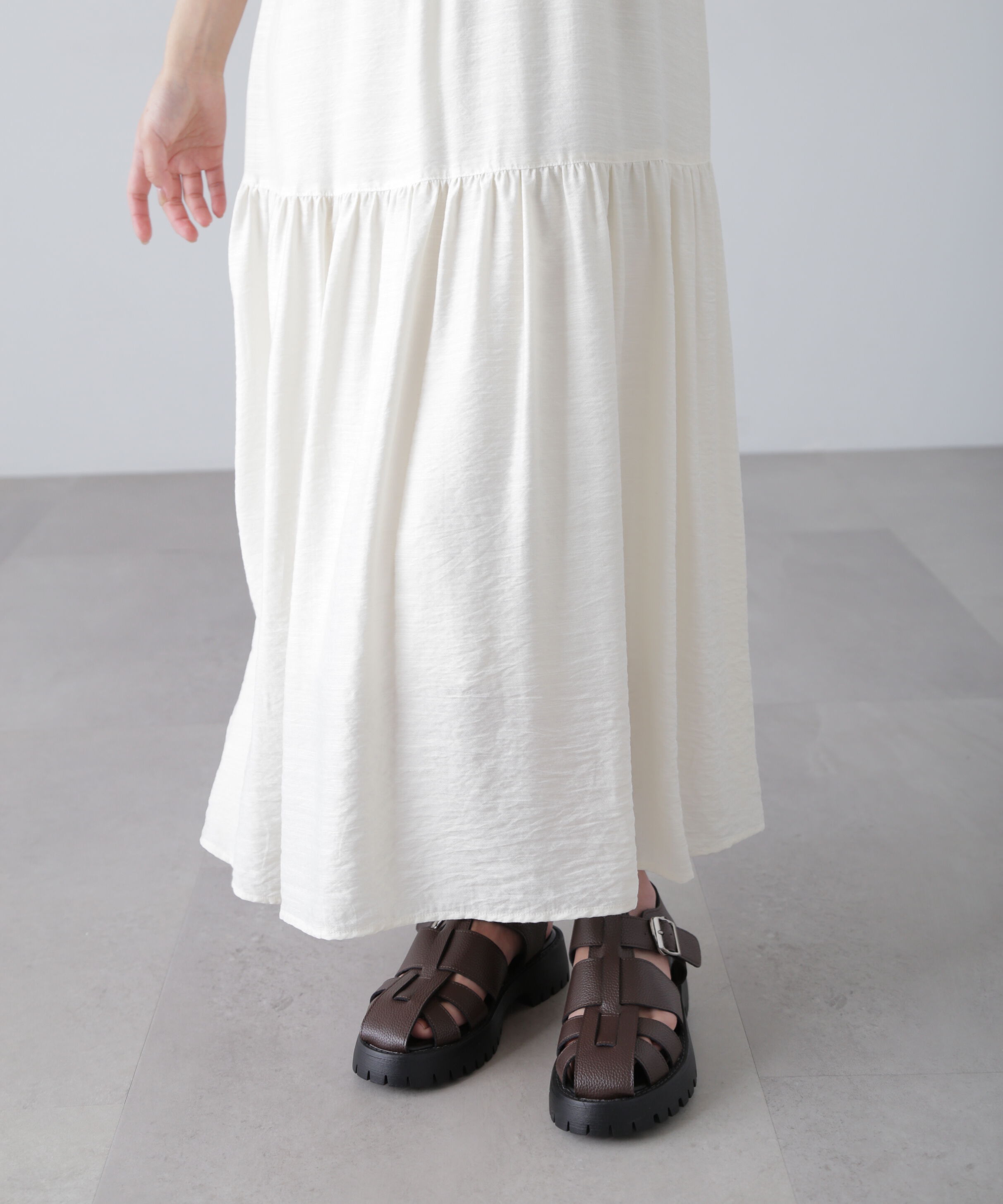  「ランタンスリーブバックリボンワンピース」|ワンピース|