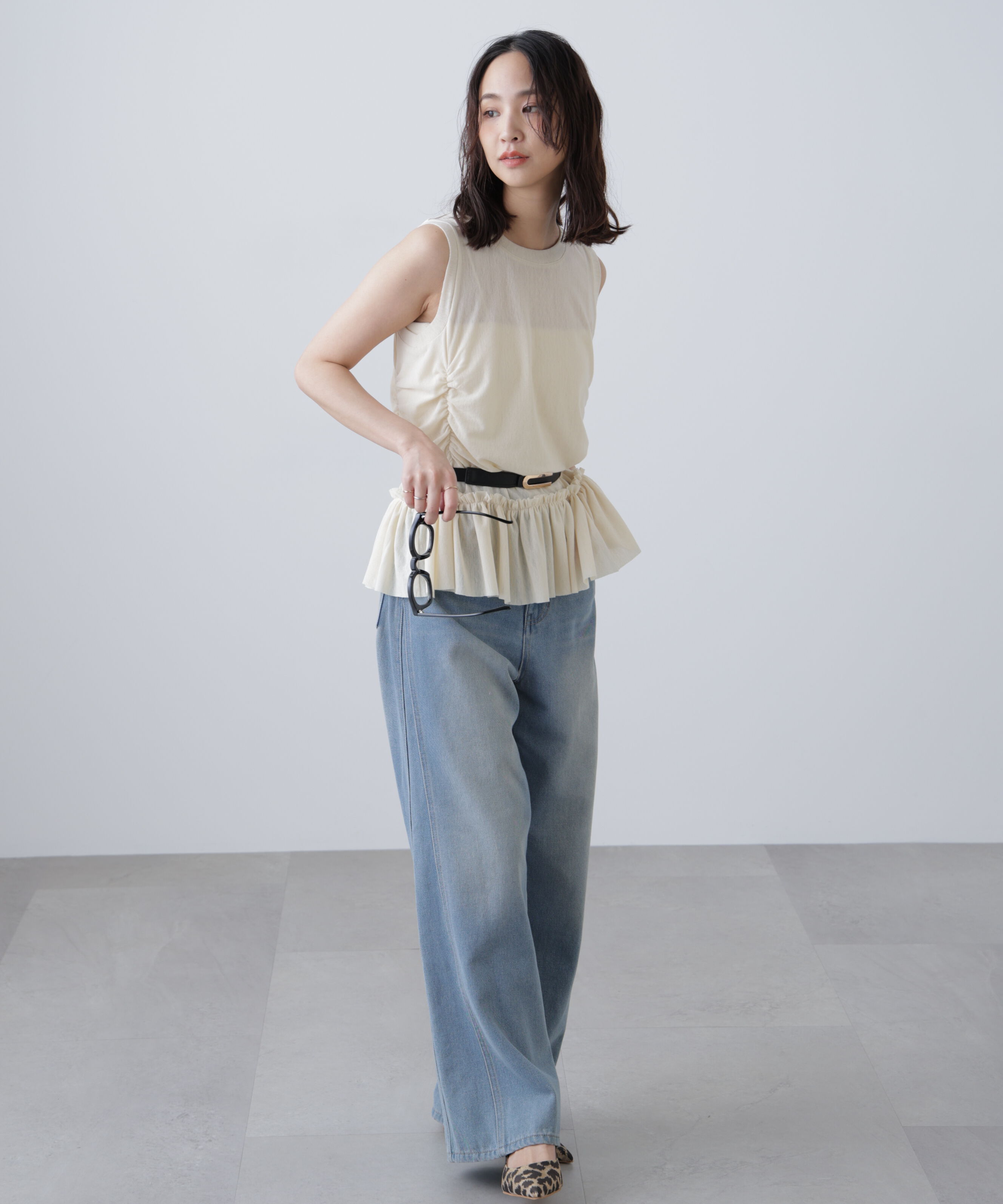  「シアーフリルタンクトップ」|Tシャツ・カットソー|