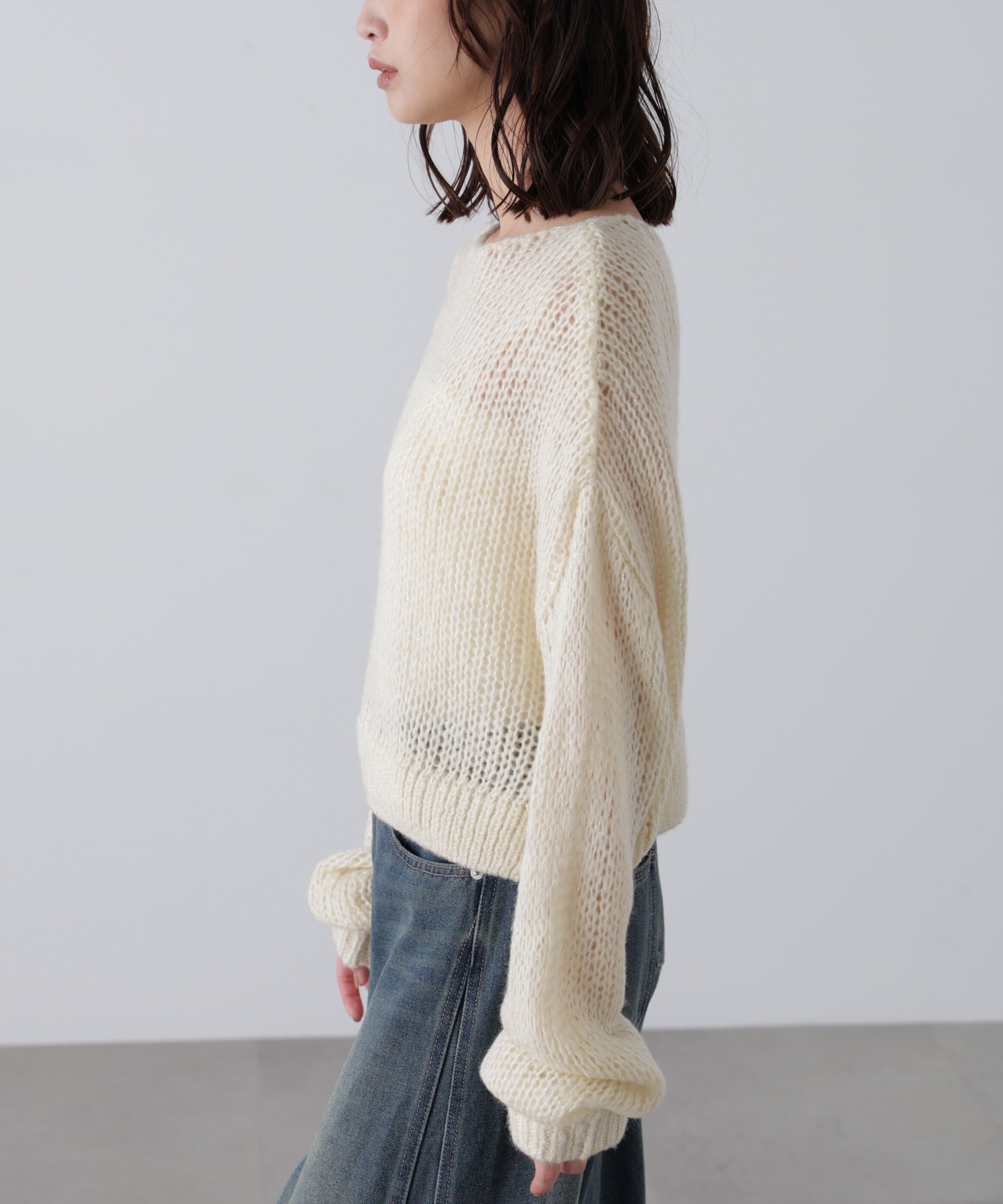  「シアーモヘヤラメニット」|ニット・セーター|