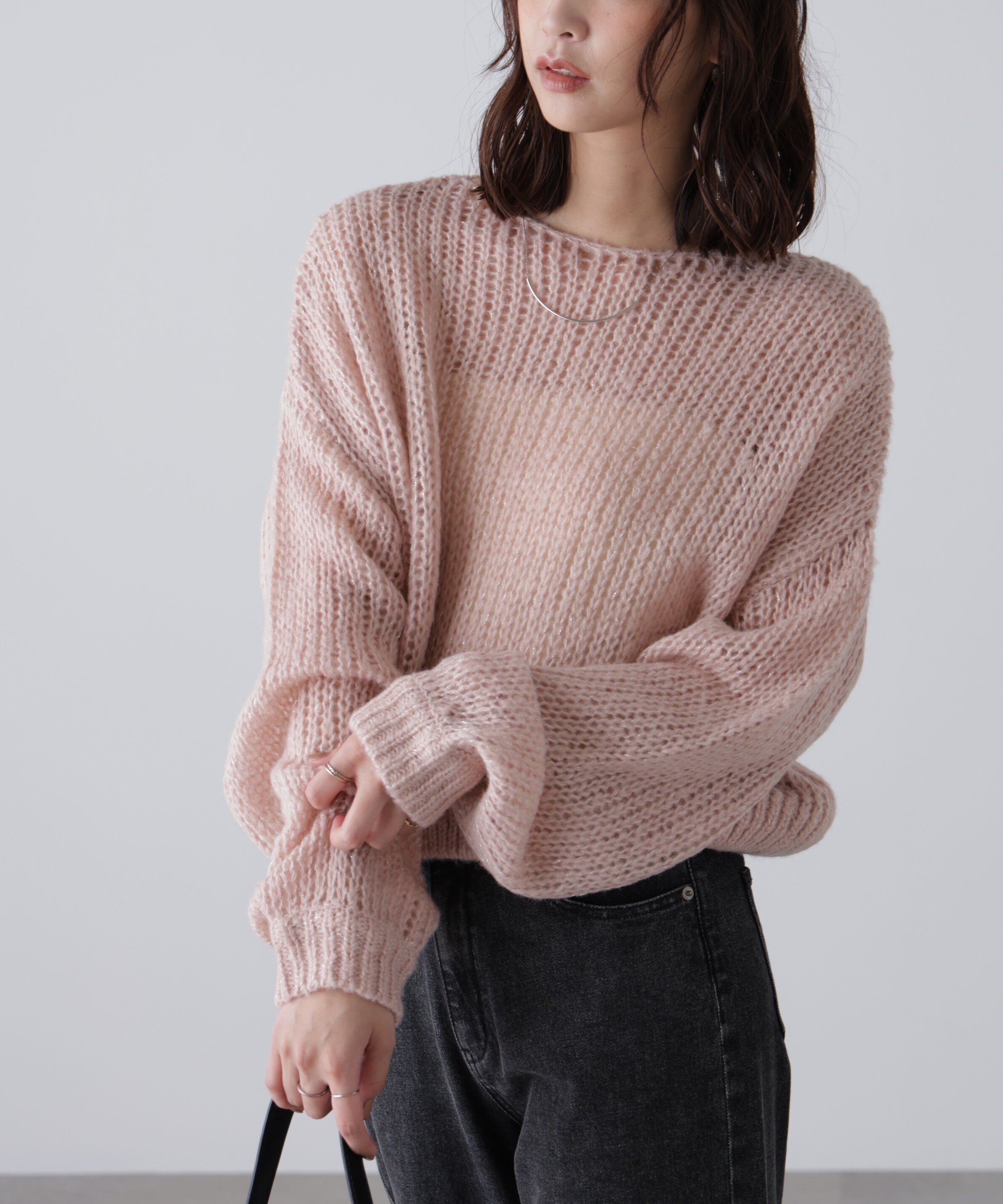  「シアーモヘヤラメニット」|ニット・セーター|