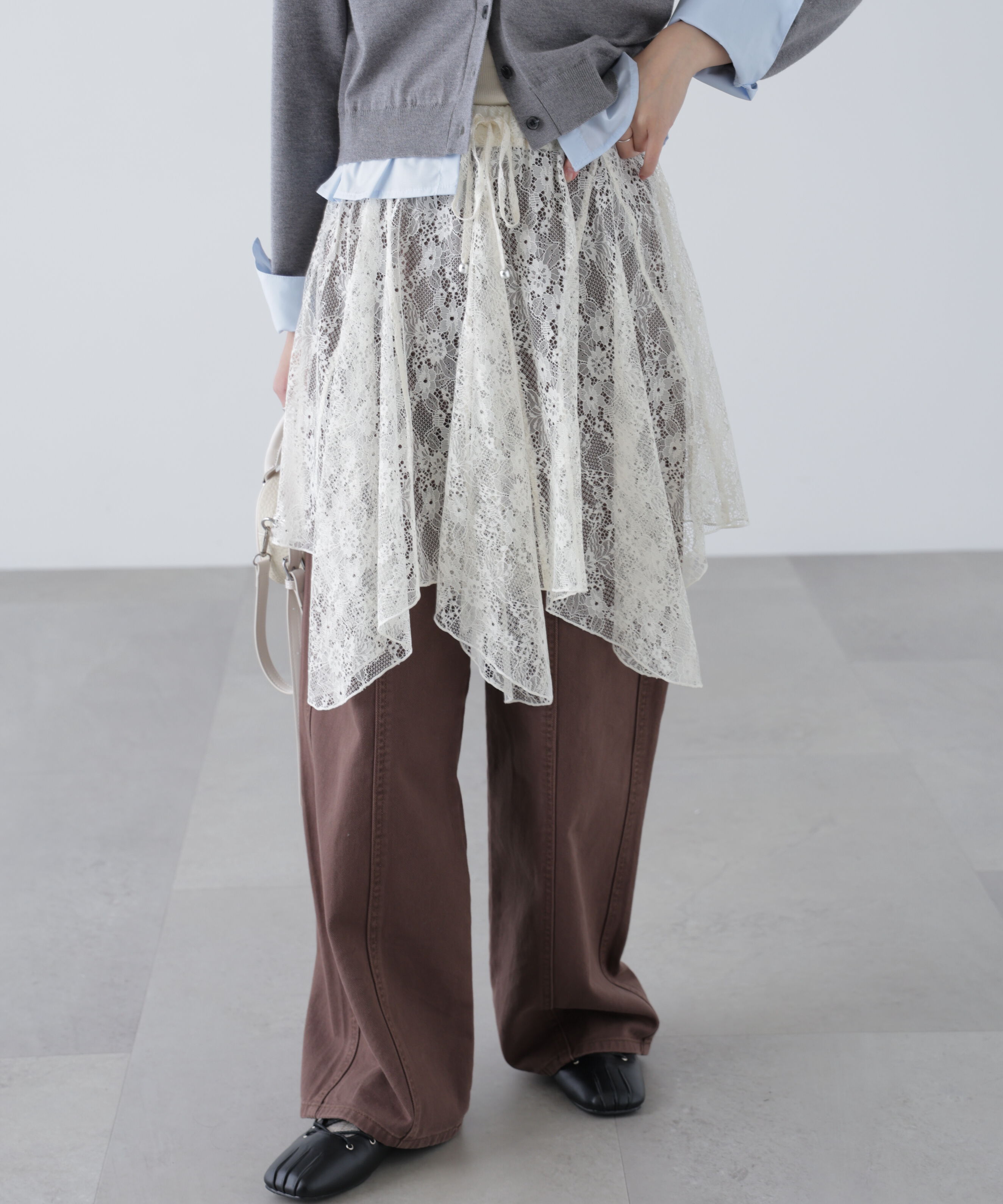  「イレヘムシアーレースミディスカート」|スカート|