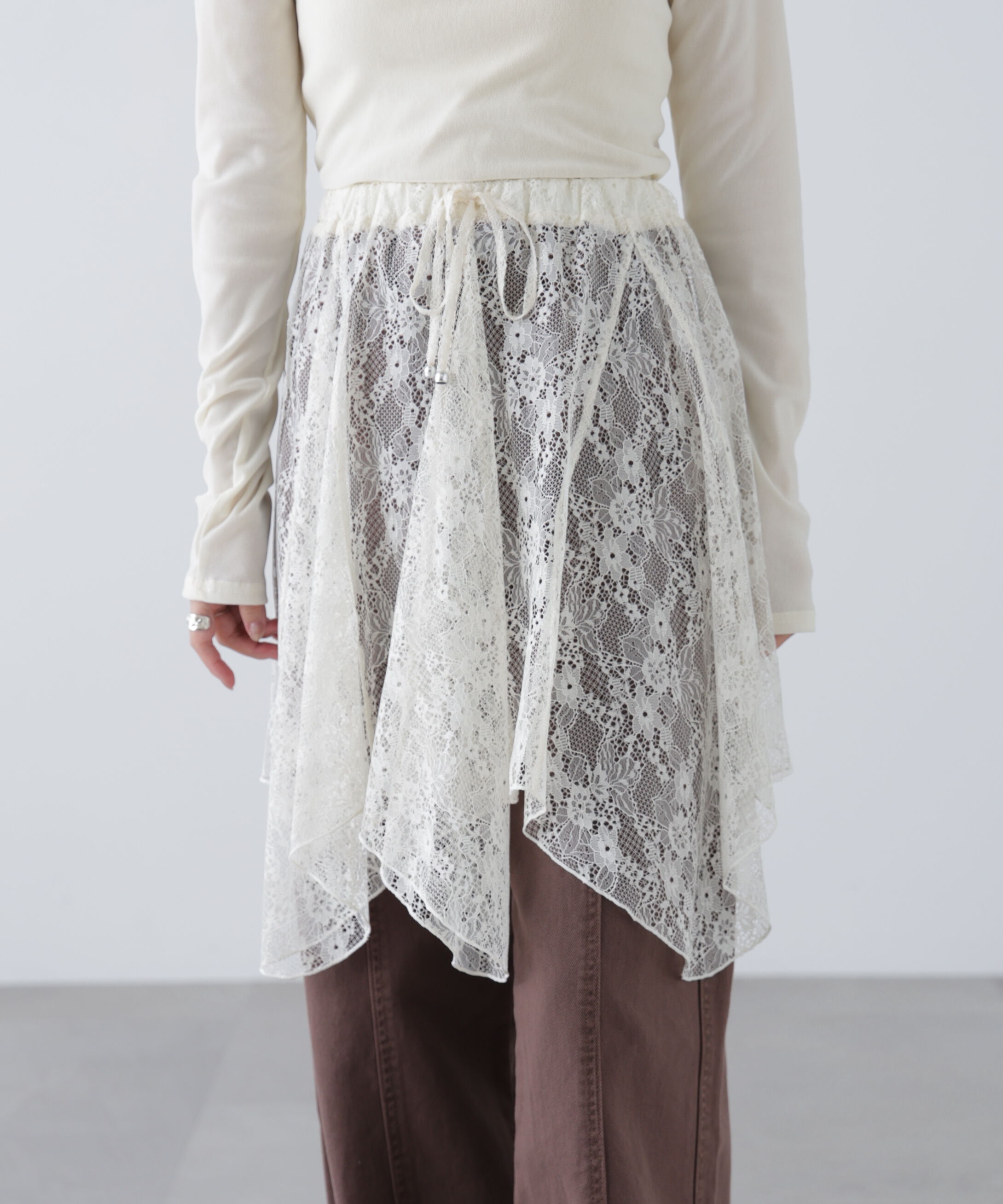  「イレヘムシアーレースミディスカート」|スカート|