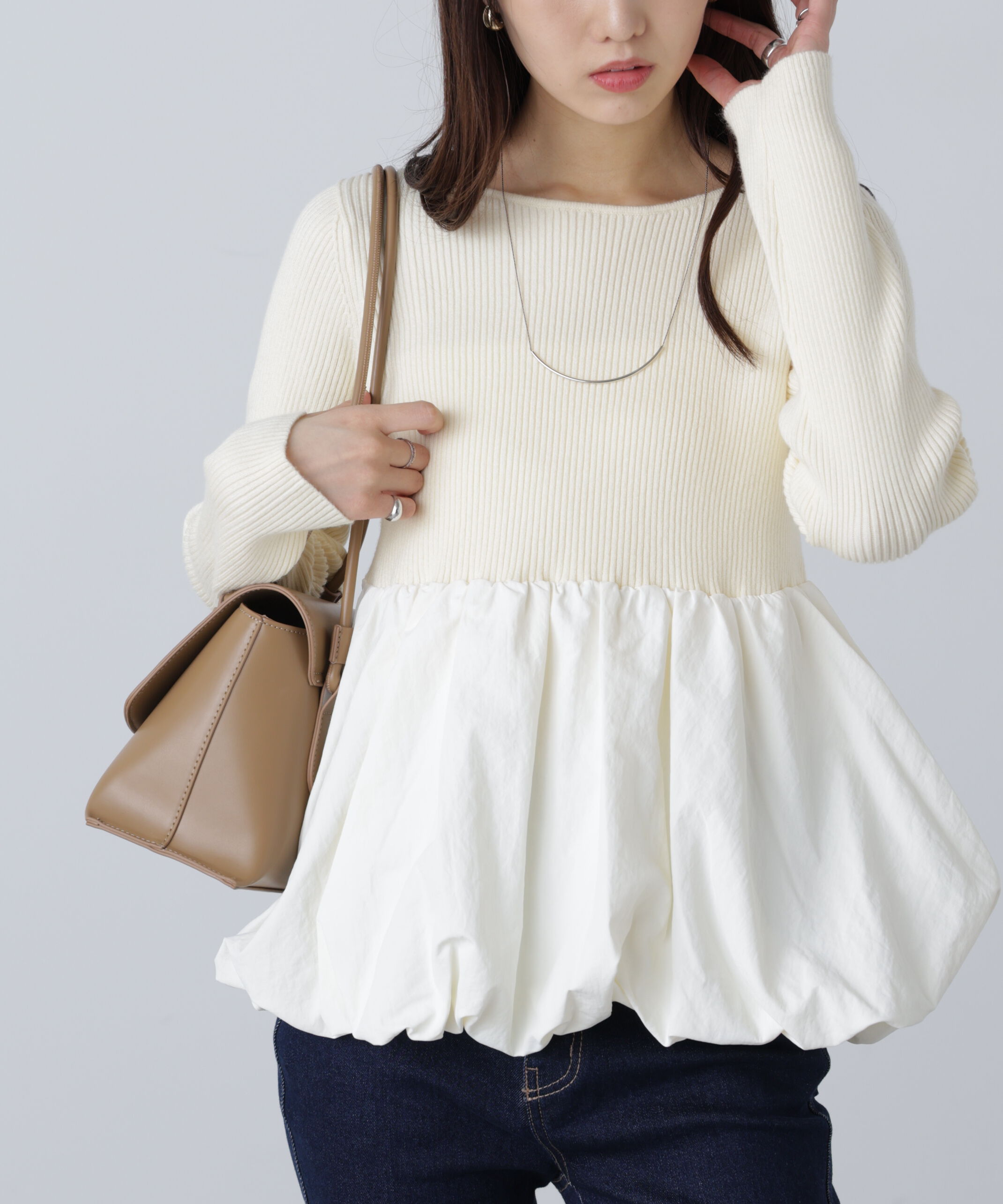  「ペプラムバルーンニット」|ニット・セーター|