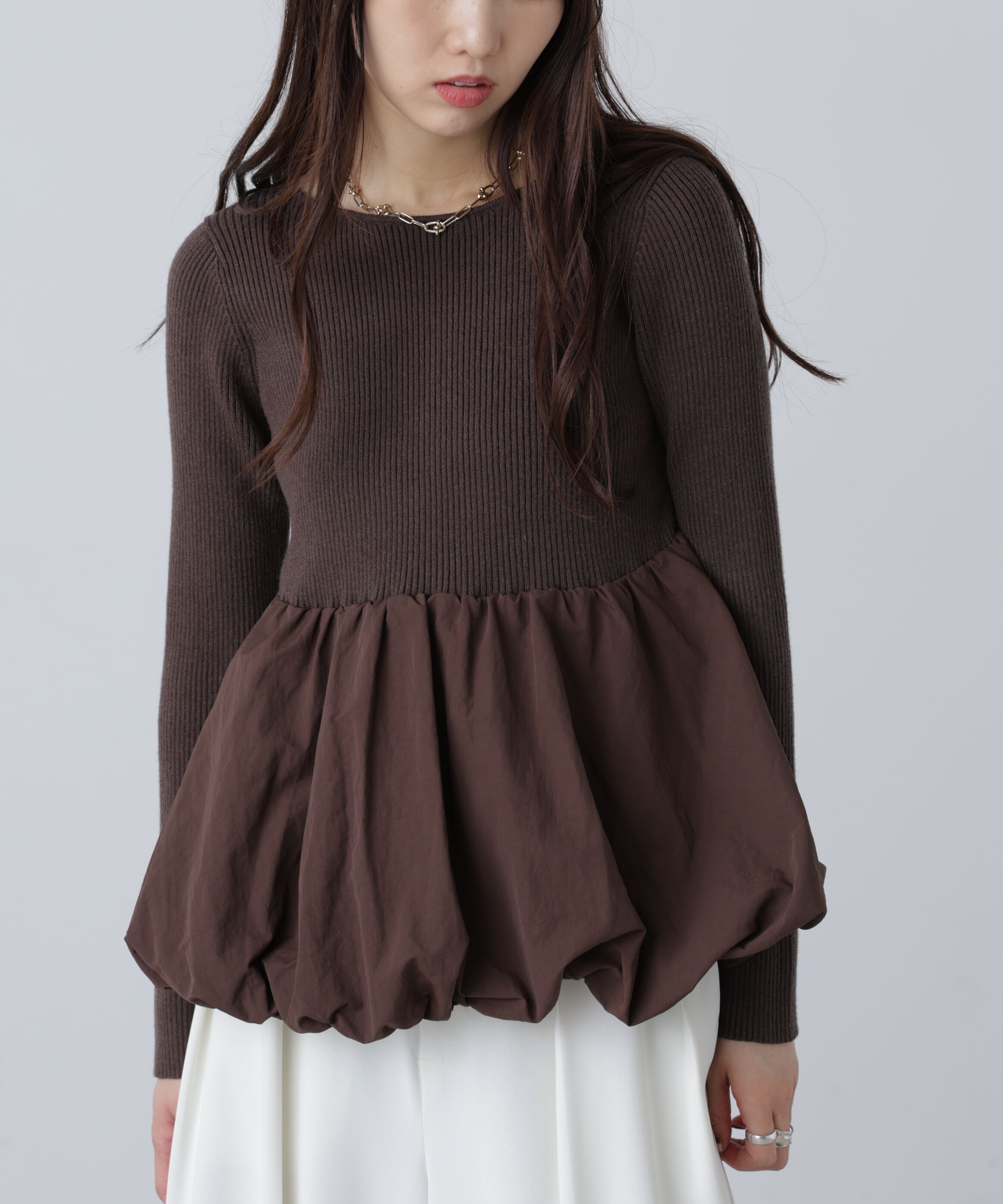  「ペプラムバルーンニット」|ニット・セーター|