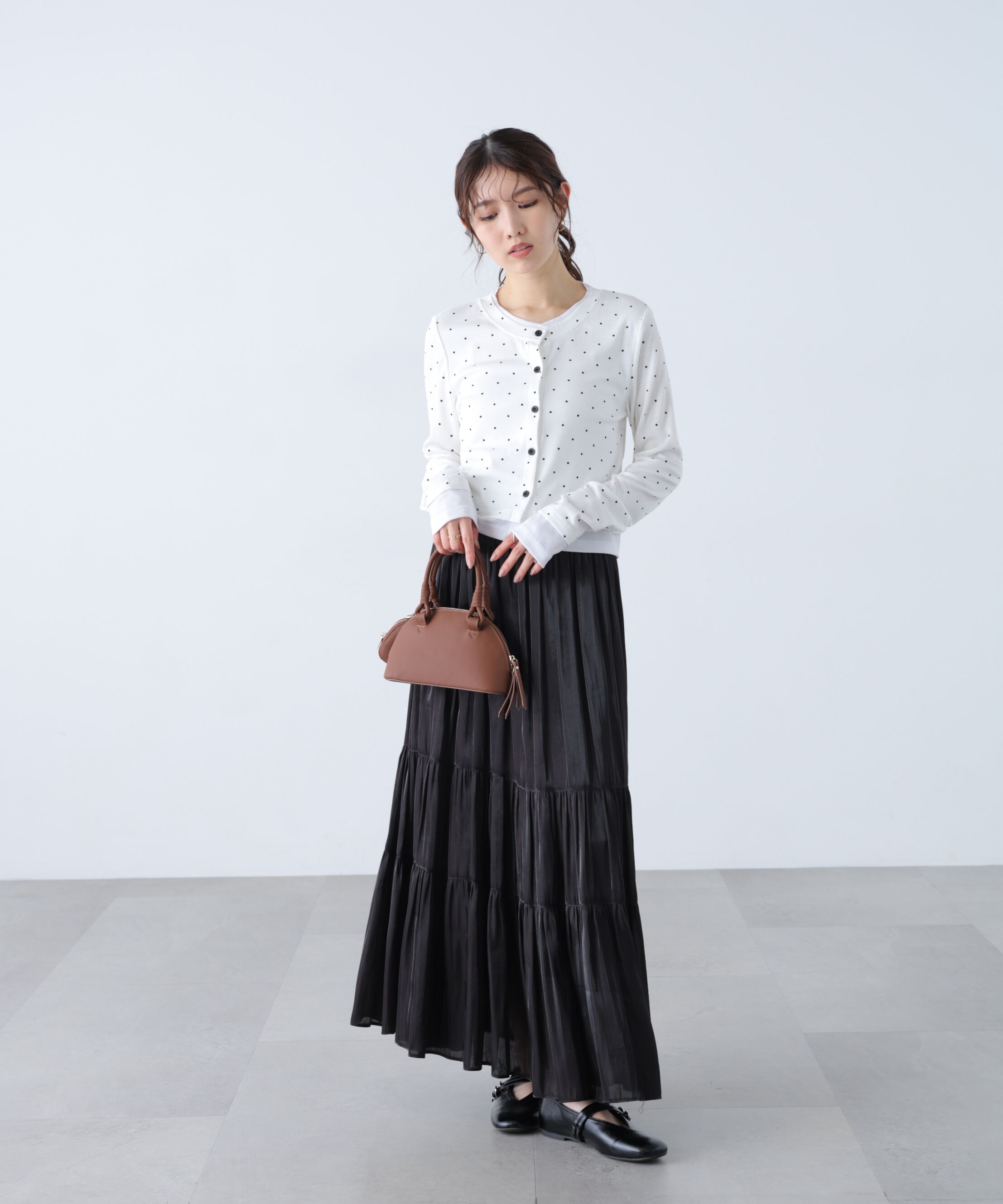  「シャイニーティアードスカート」|スカート|