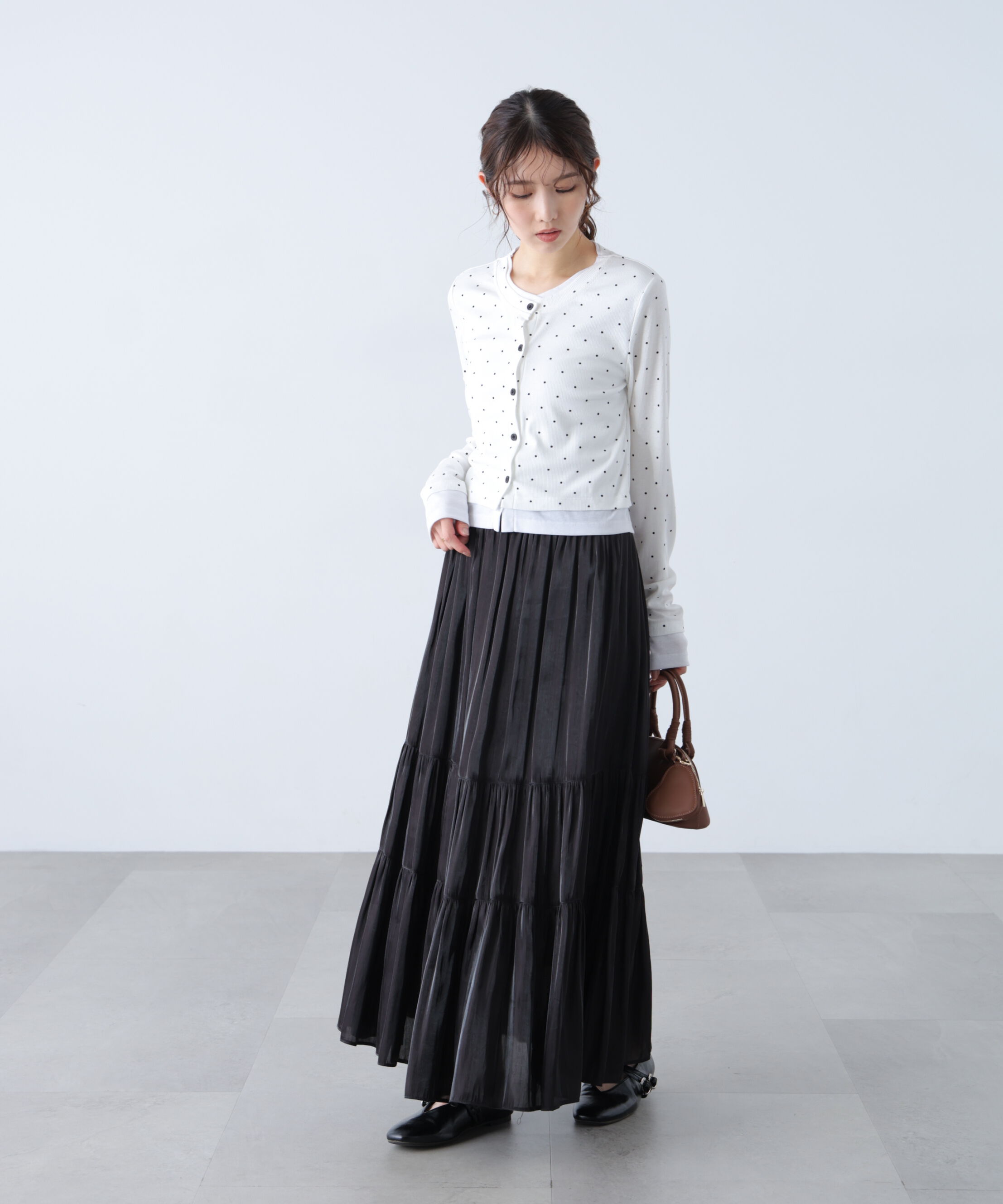  「シャイニーティアードスカート」|スカート|