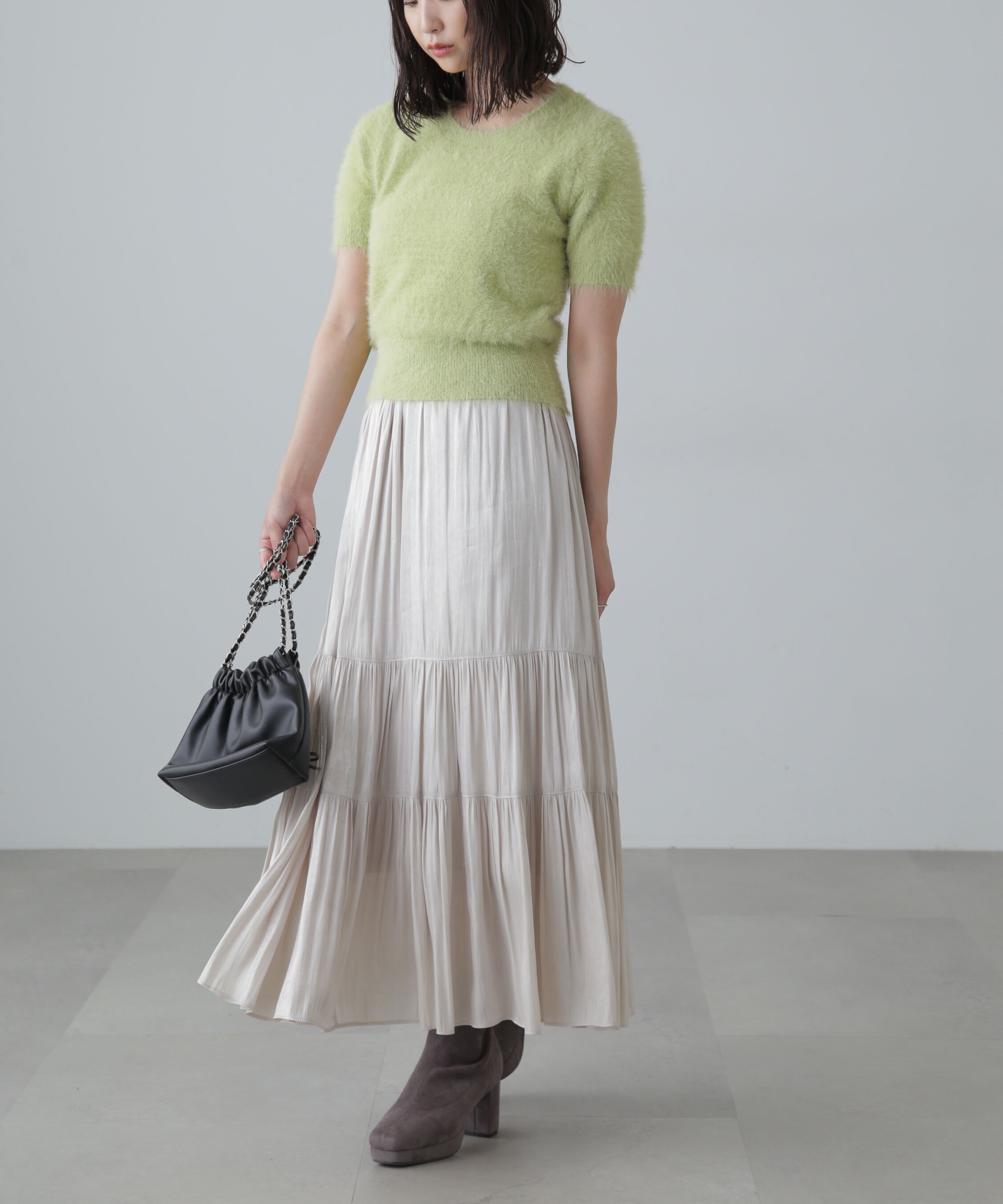  「シャイニーティアードスカート」|スカート|