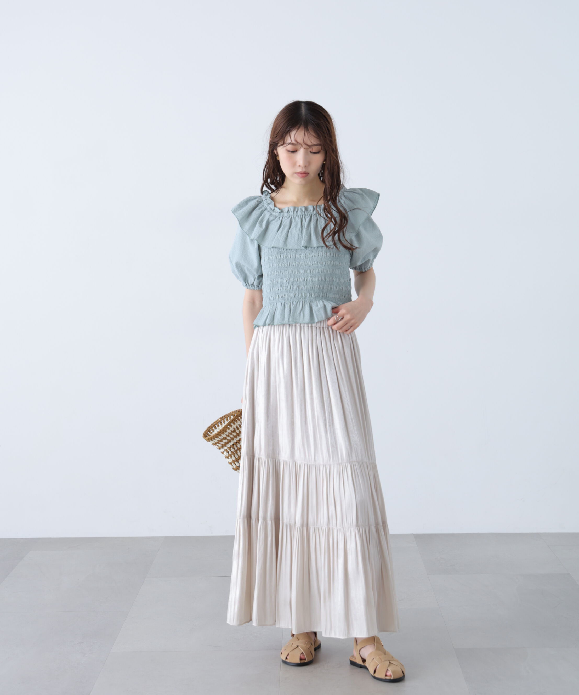  「シャイニーティアードスカート」|スカート|