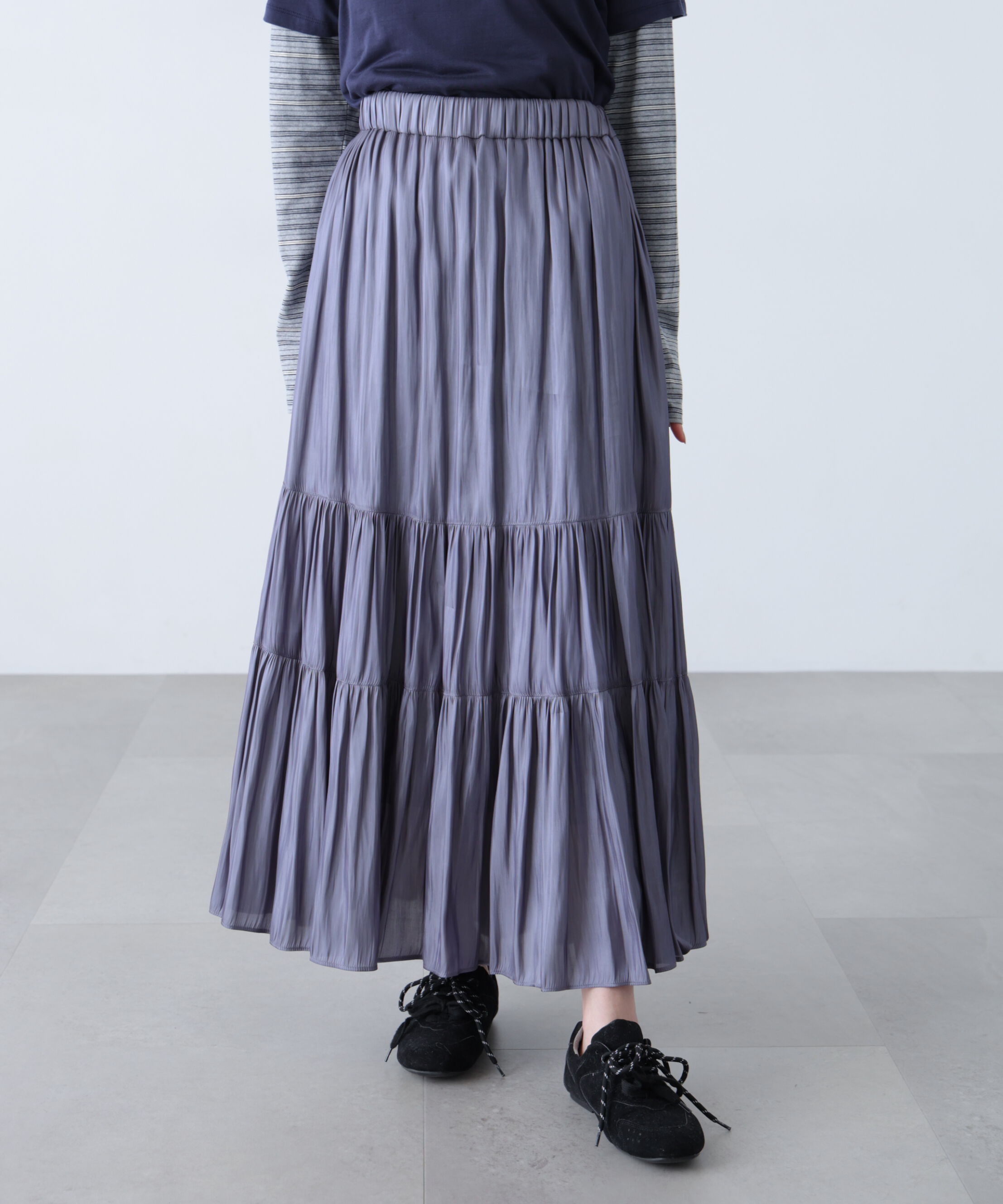  「シャイニーティアードスカート」|スカート|