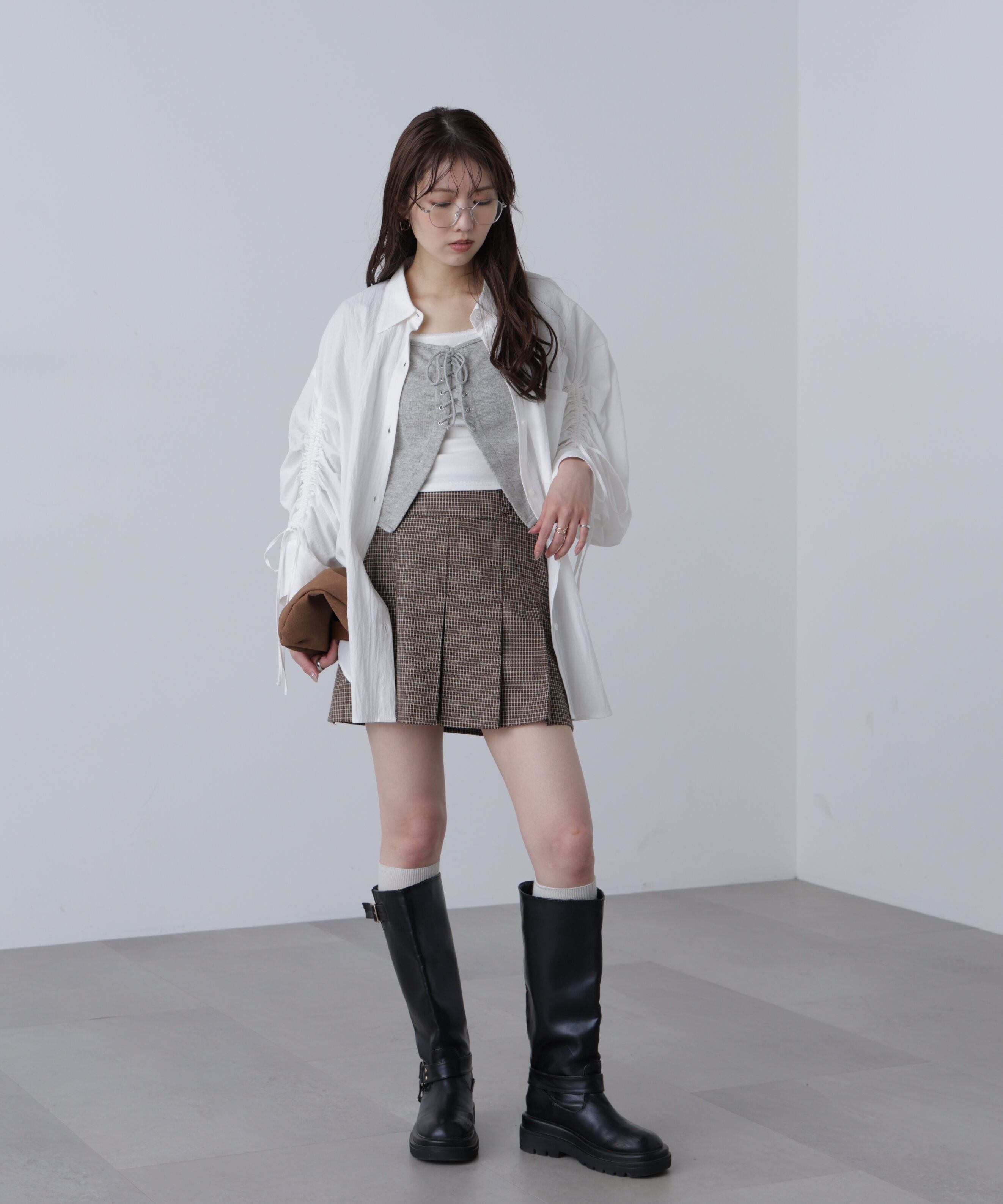  「袖シャーリングオーバーシャツ」|シャツ・ブラウス|