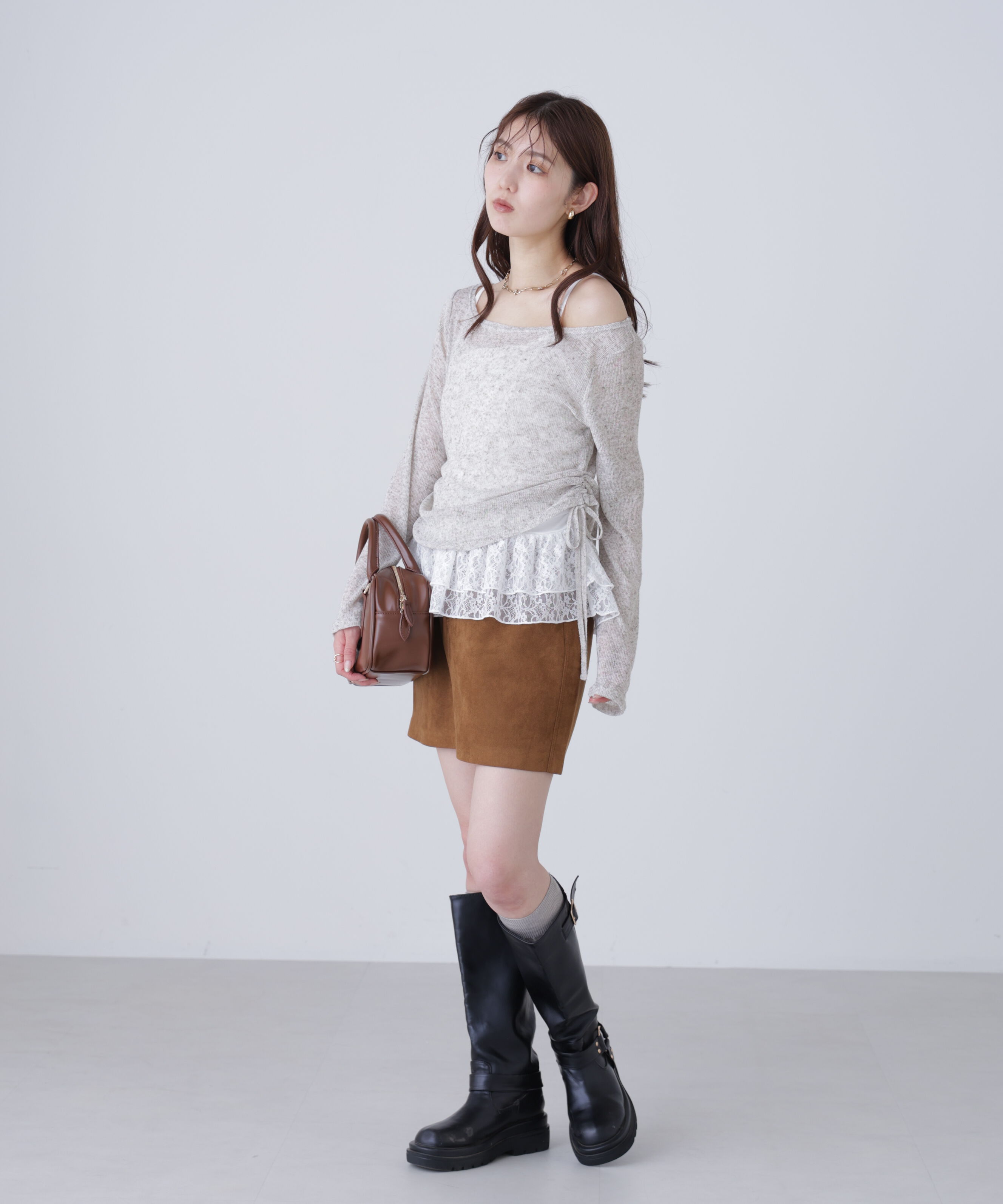  「メランジドロストレースティアードキャミセット」|Tシャツ・カットソー|