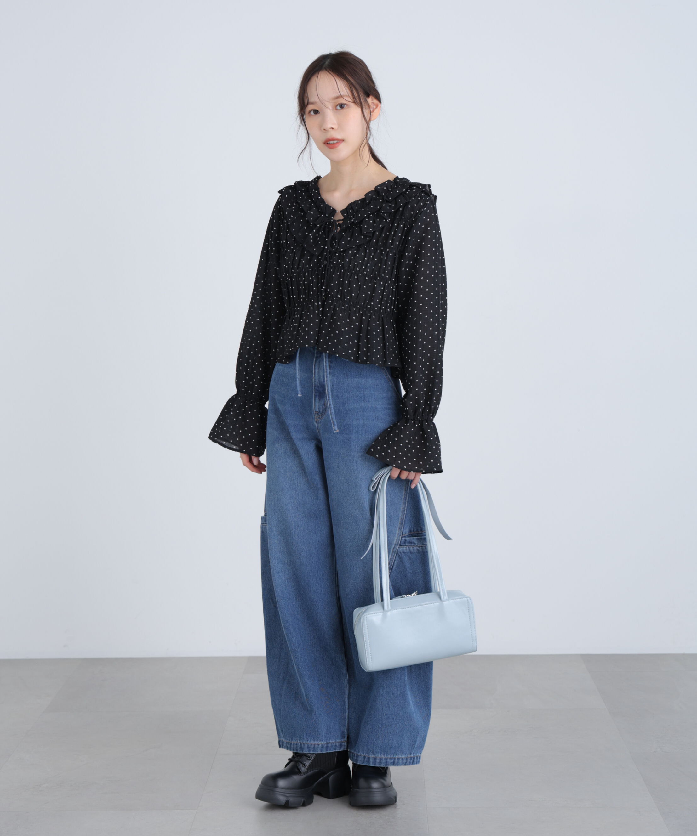  「アソート前後2wayフリルブラウス」|シャツ・ブラウス|