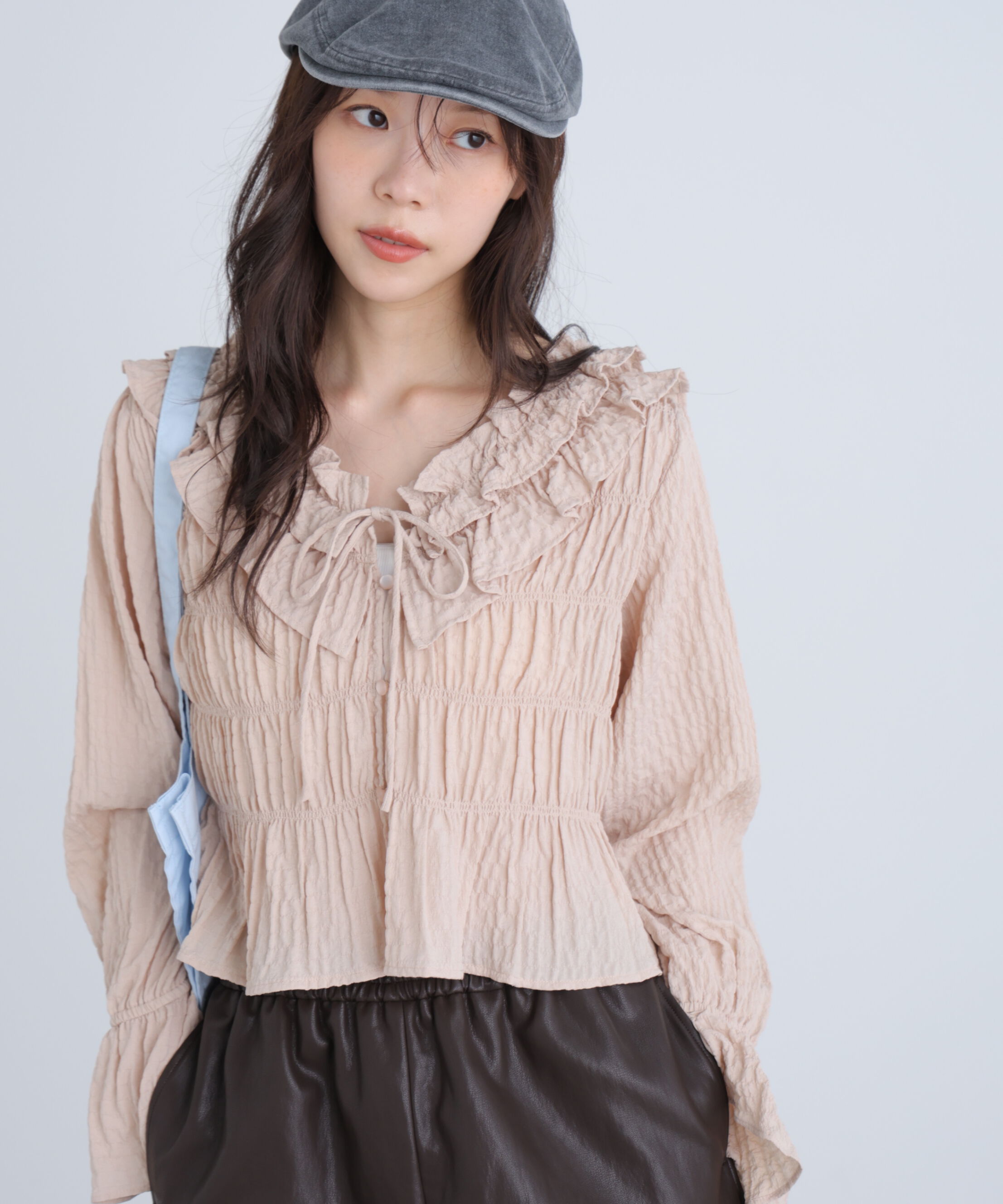  「アソート前後2wayフリルブラウス」|シャツ・ブラウス|