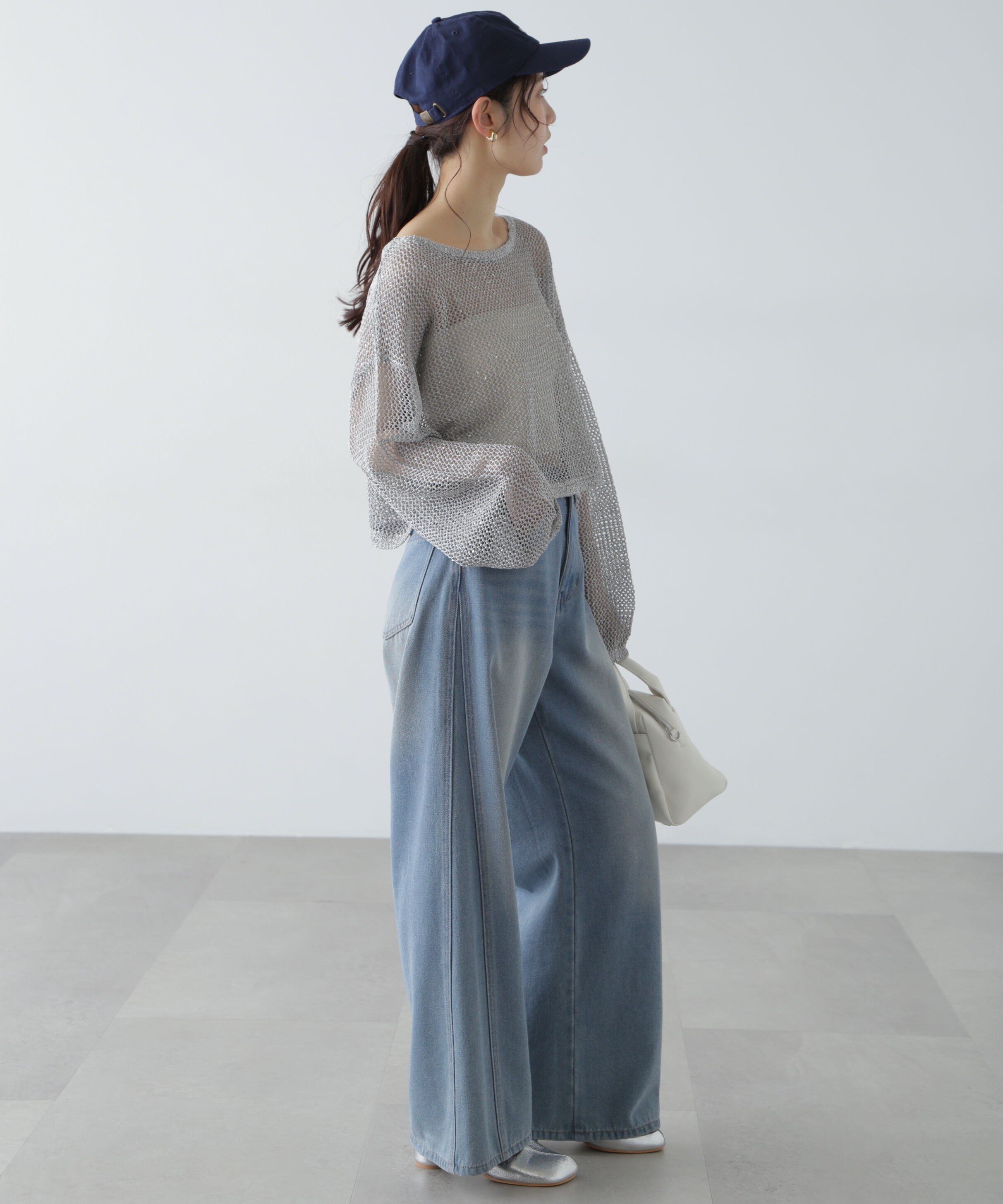  「メッシュスパンコールニット」|ニット・セーター|