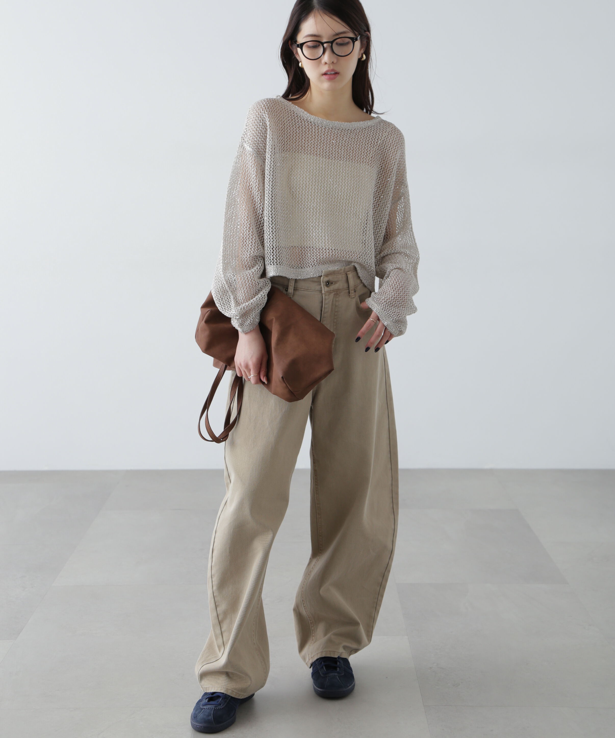 「メッシュスパンコールニット」|ニット・セーター|