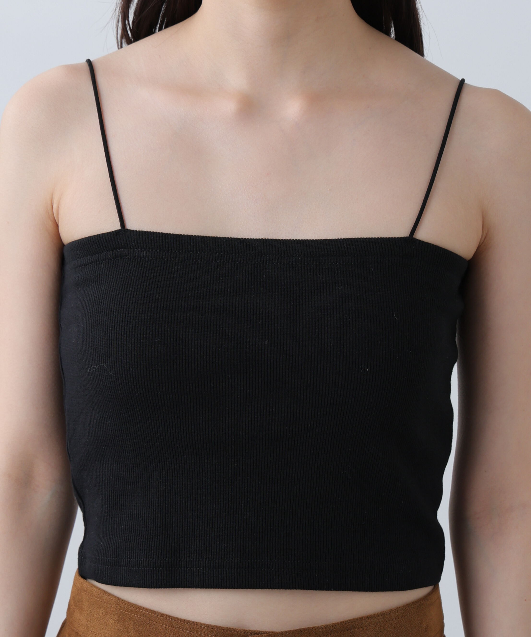  「[接触冷感][UV加工]カップ付きショート丈キャミソール」|Tシャツ・カットソー|