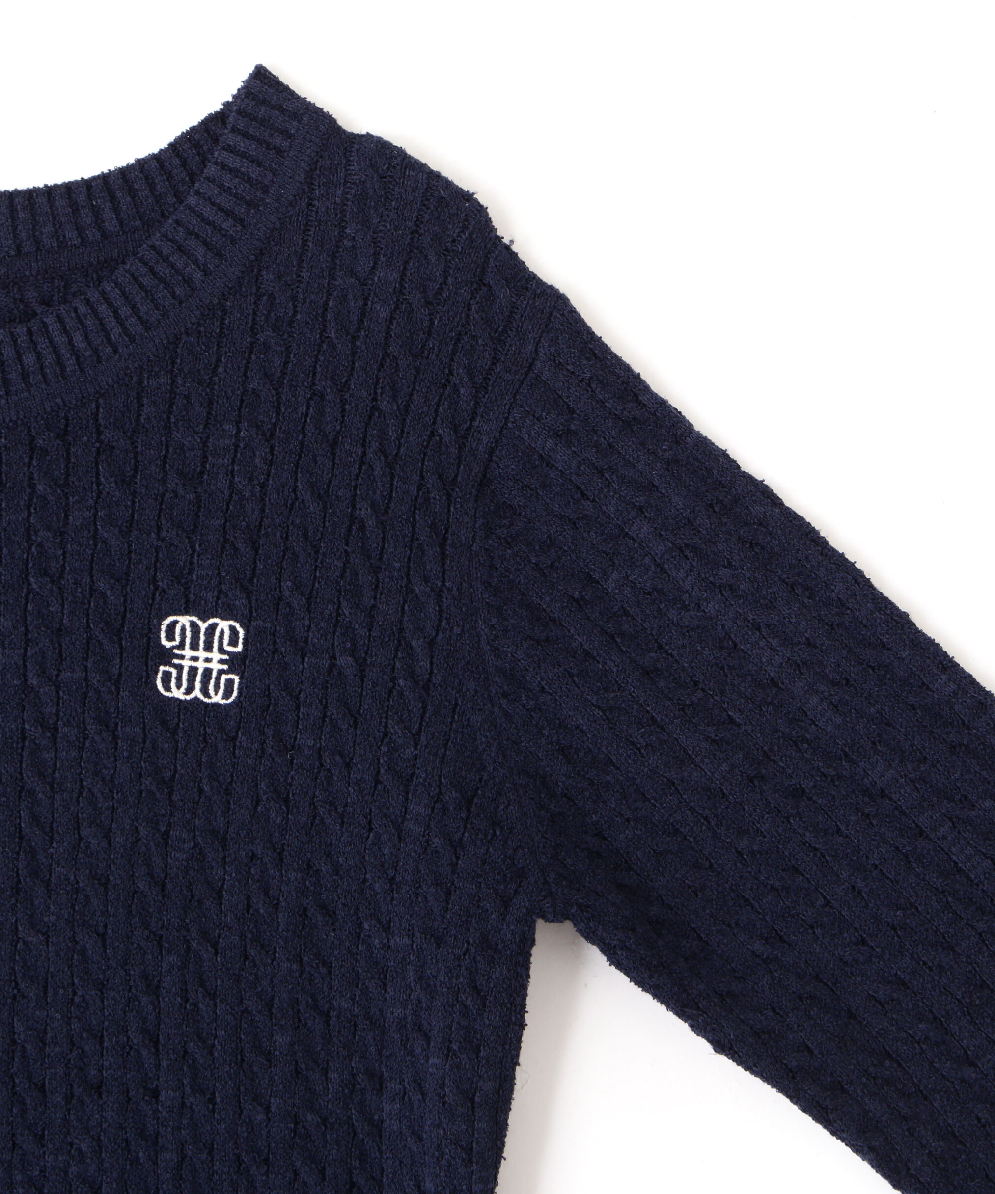  「ミニブークレーケーブルニット」|ニット・セーター|