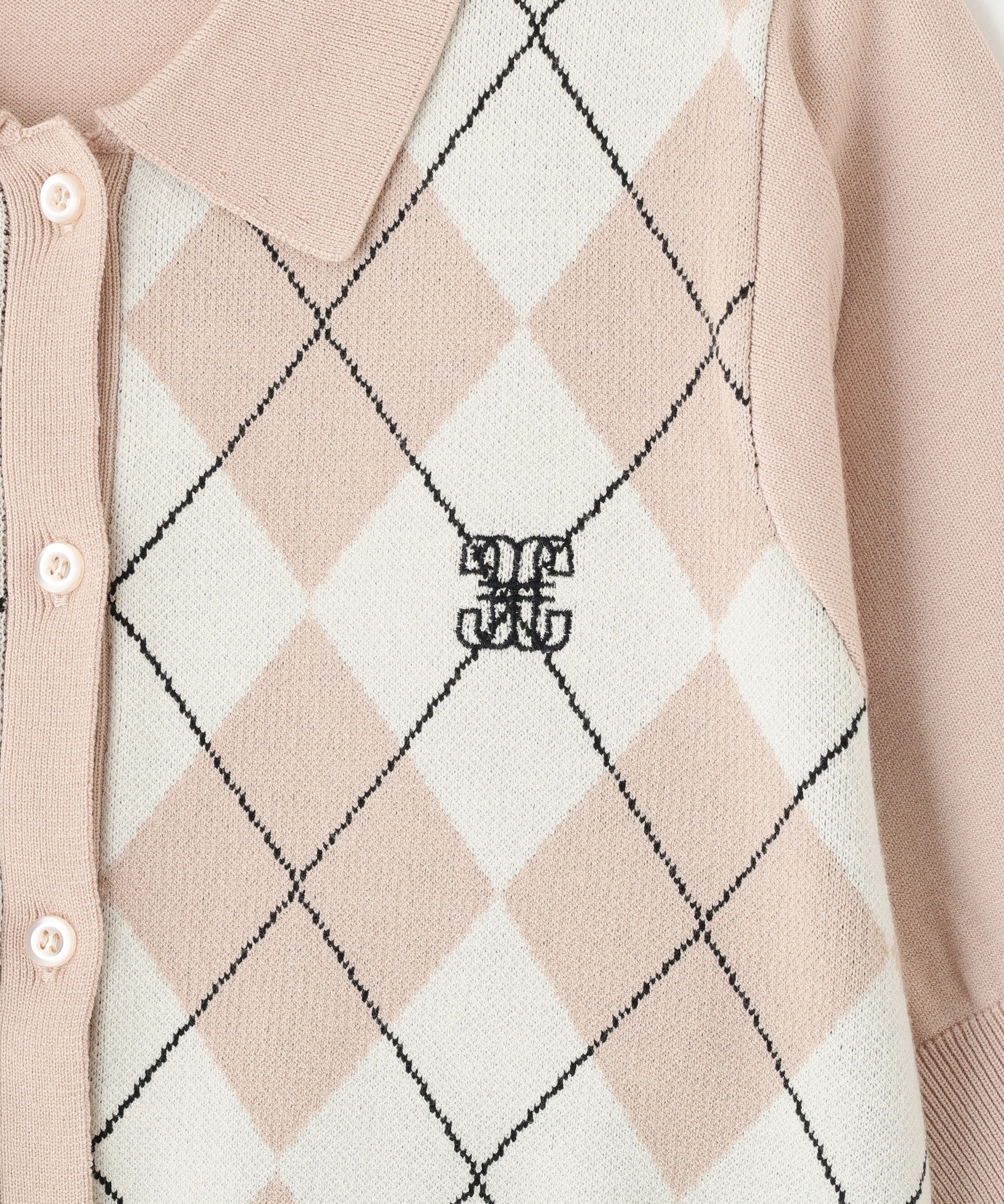  「ポロ衿アーガイルニット」|ニット・セーター|