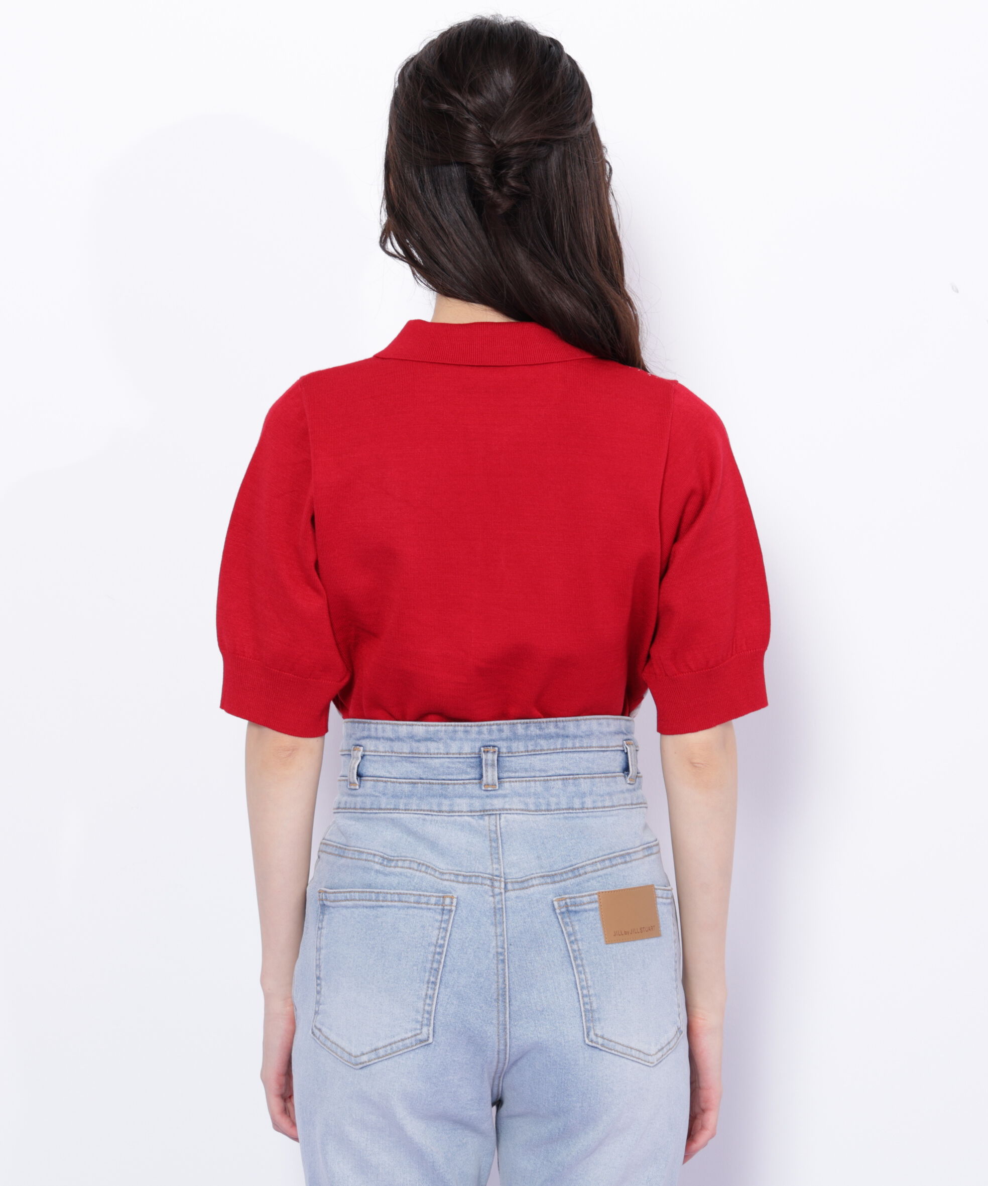  「ポロ衿アーガイルニット」|ニット・セーター|