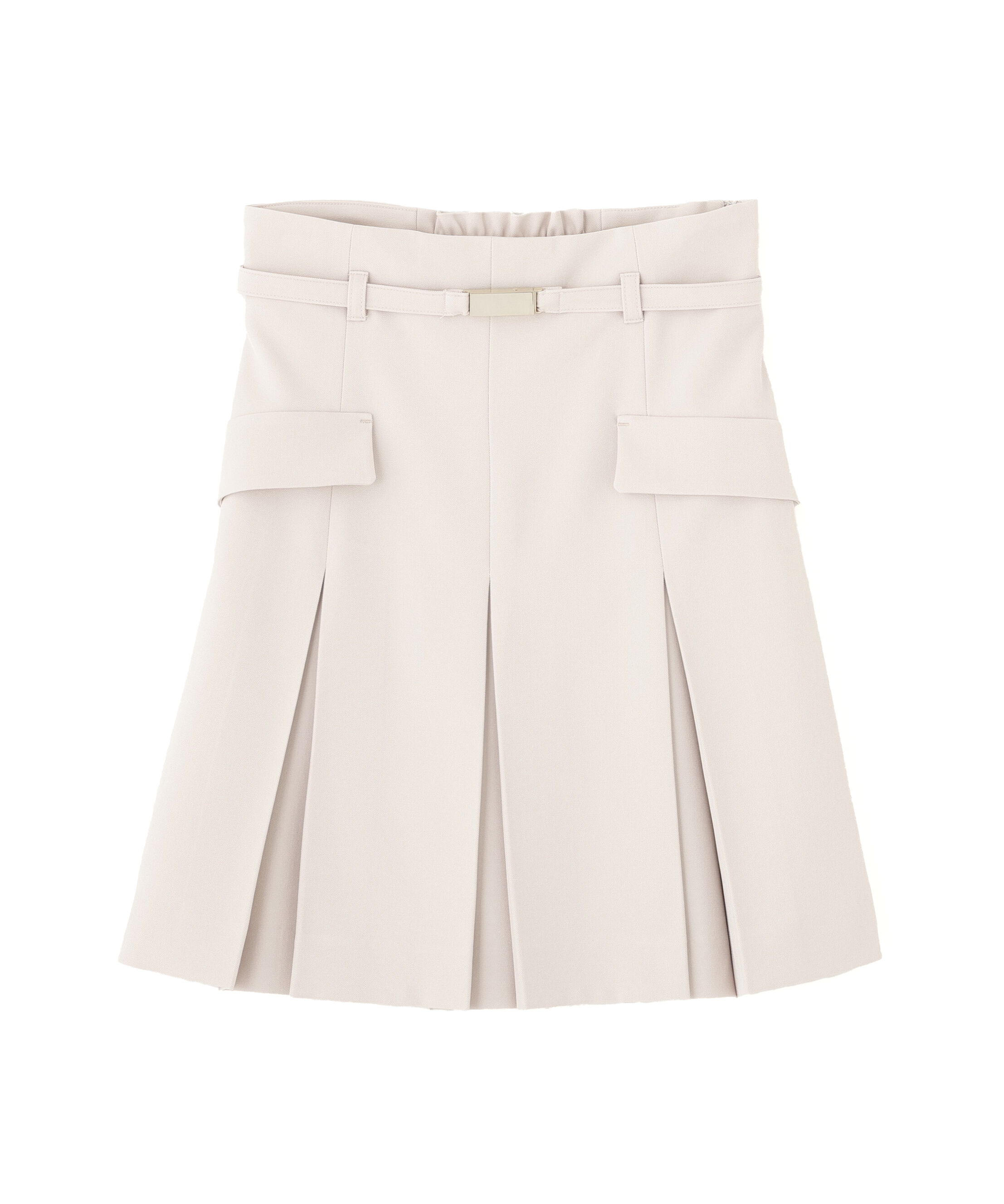  「＜セットアップ対応＞ベルト付ベーシックツイルミニスカート」|スカート|