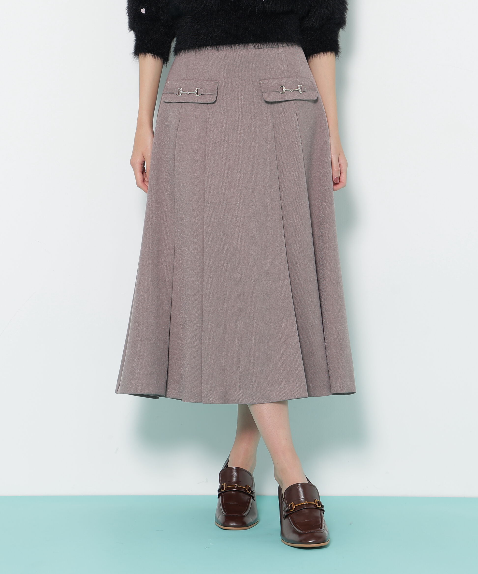  「ウーリッシュフラノタックフレアスカート」|スカート|