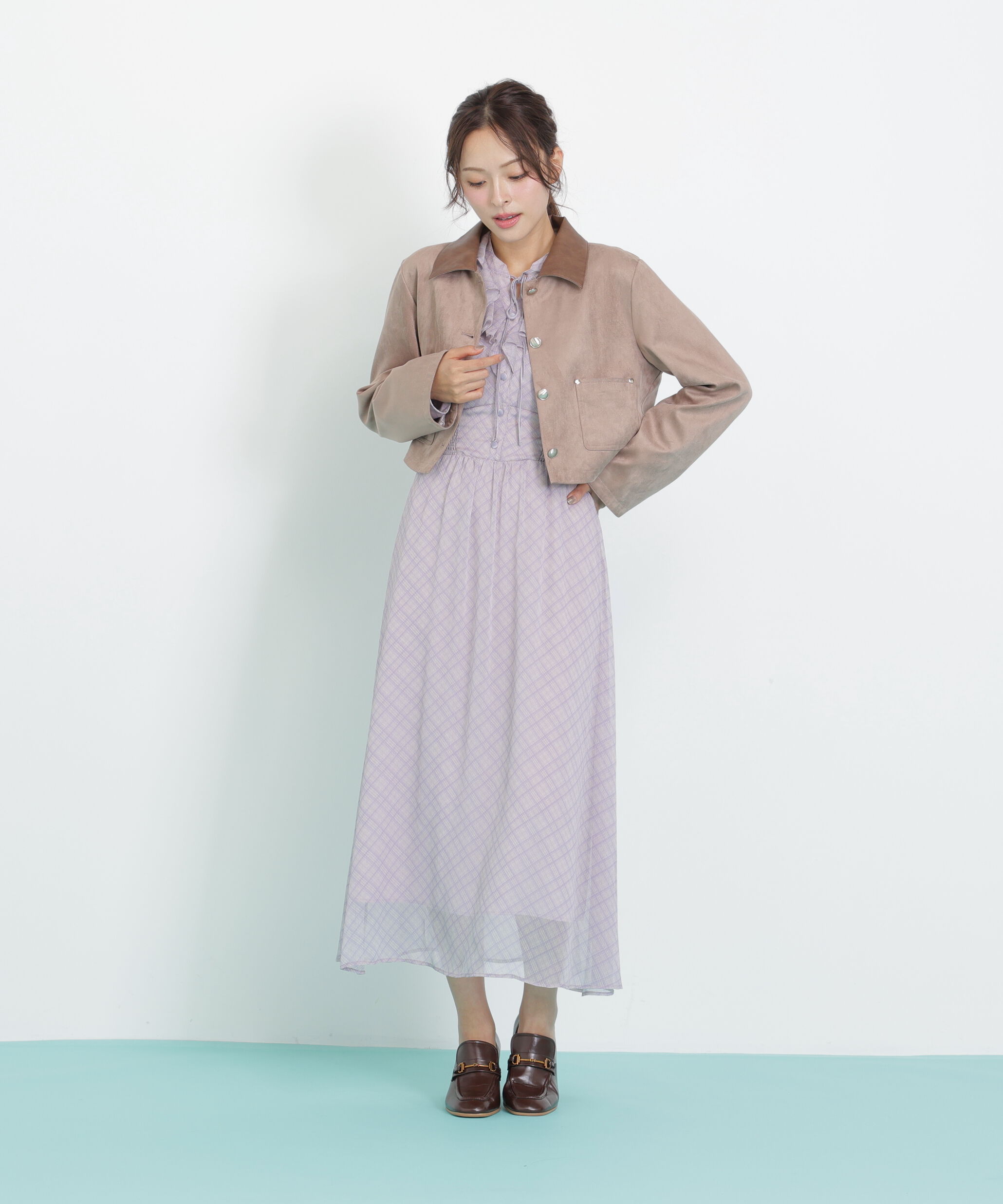  「フェイクスエード短丈ブルゾン」|その他|