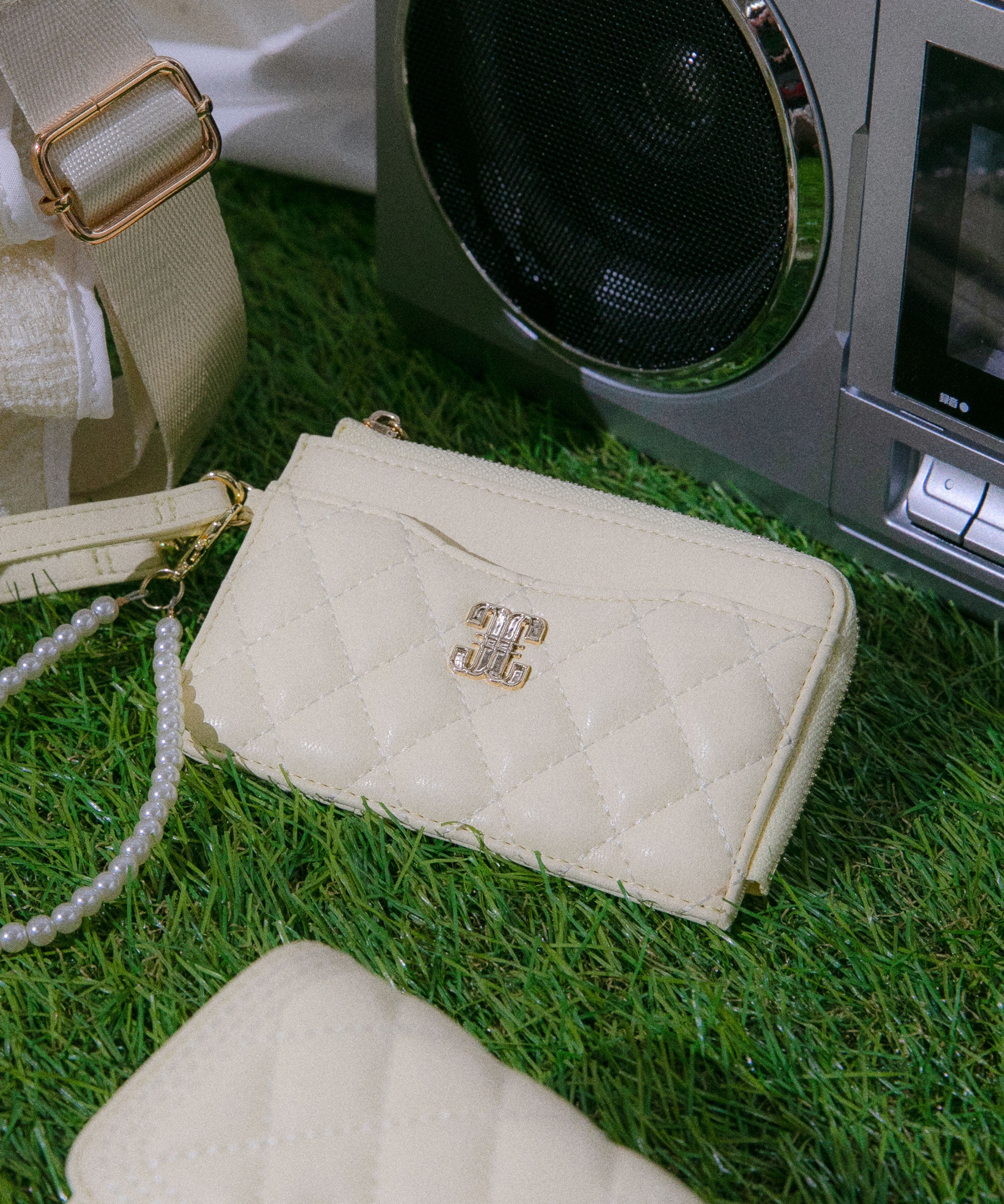  「リンクJキルトフラグメントケース」|財布|ペールイエロ