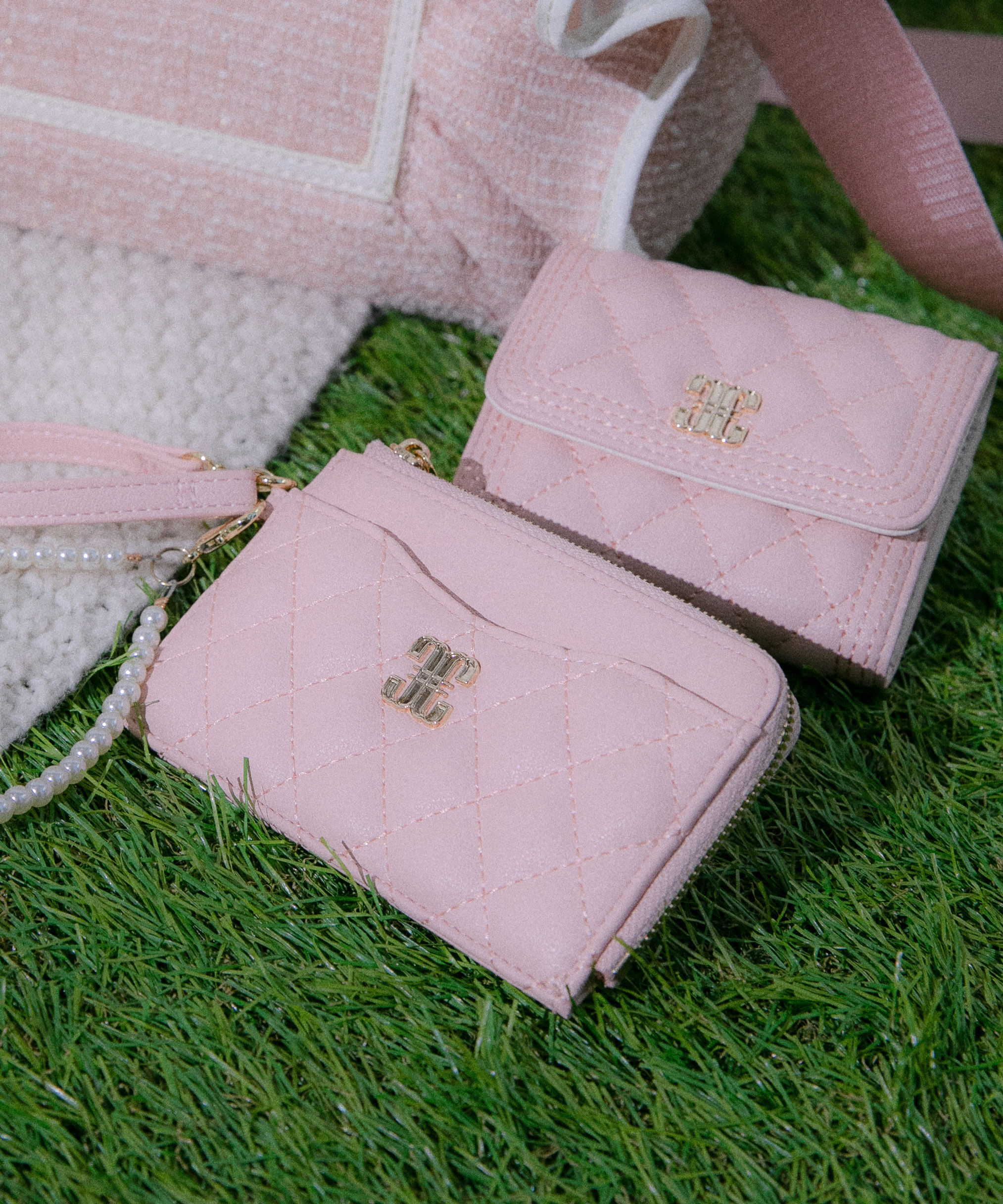  「リンクJキルトフラグメントケース」|財布|ピンク