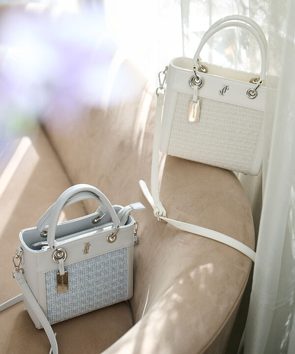  「クロスJツイードトートバッグ」|その他|ブルー