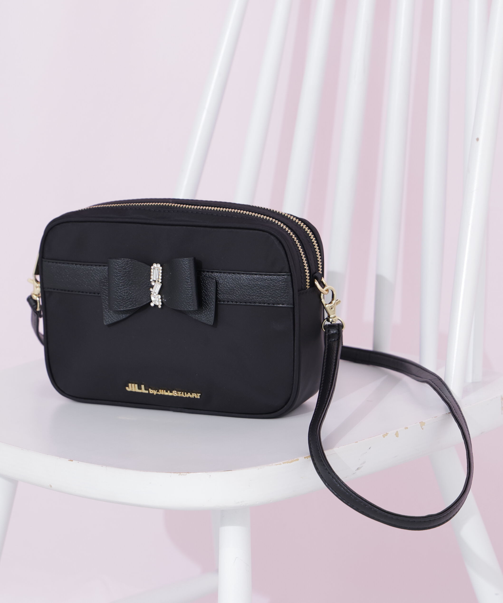  「ビジューリボンポシェット」|その他|ブラック