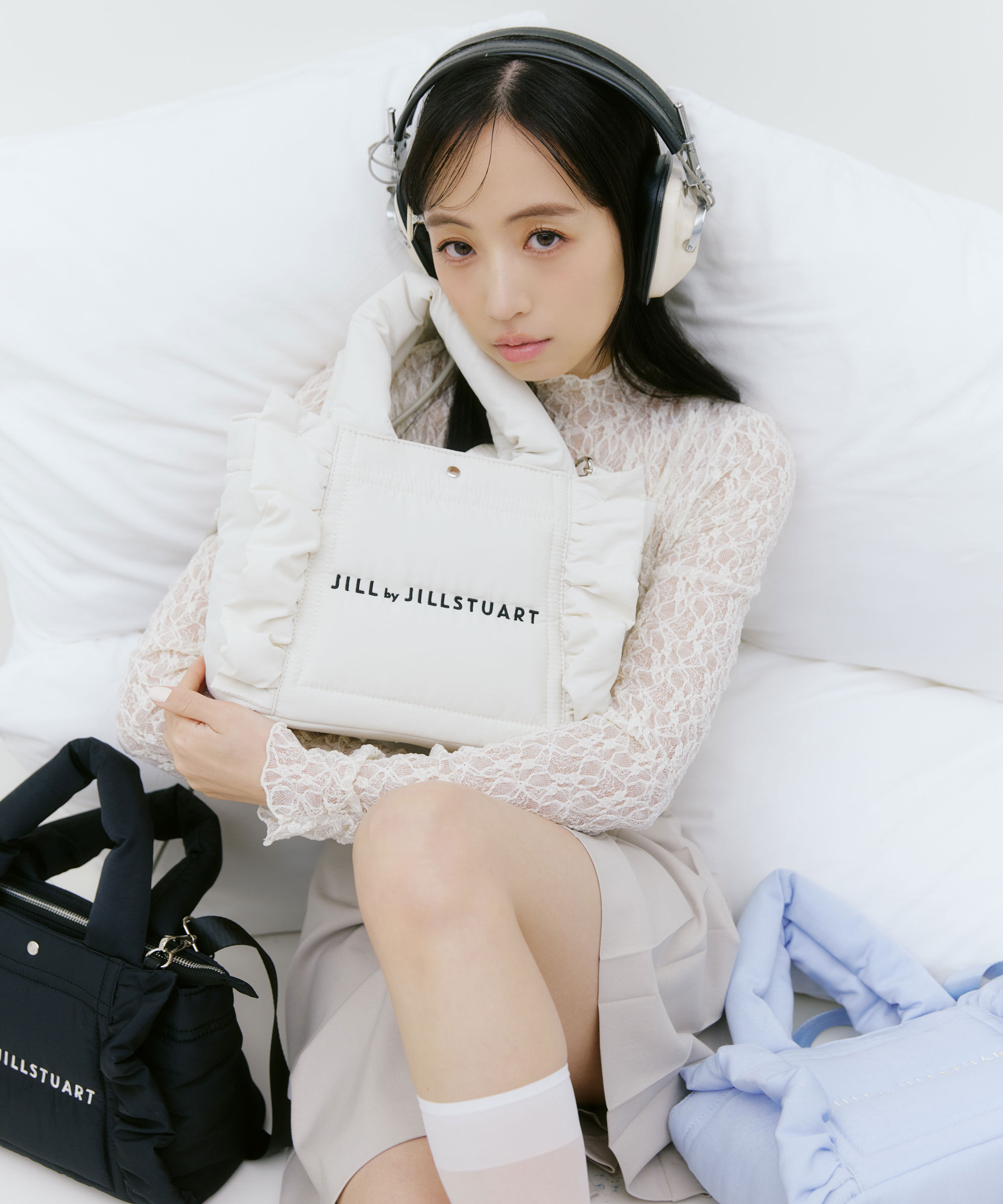  「パフフリルトート」|その他|ホワイト